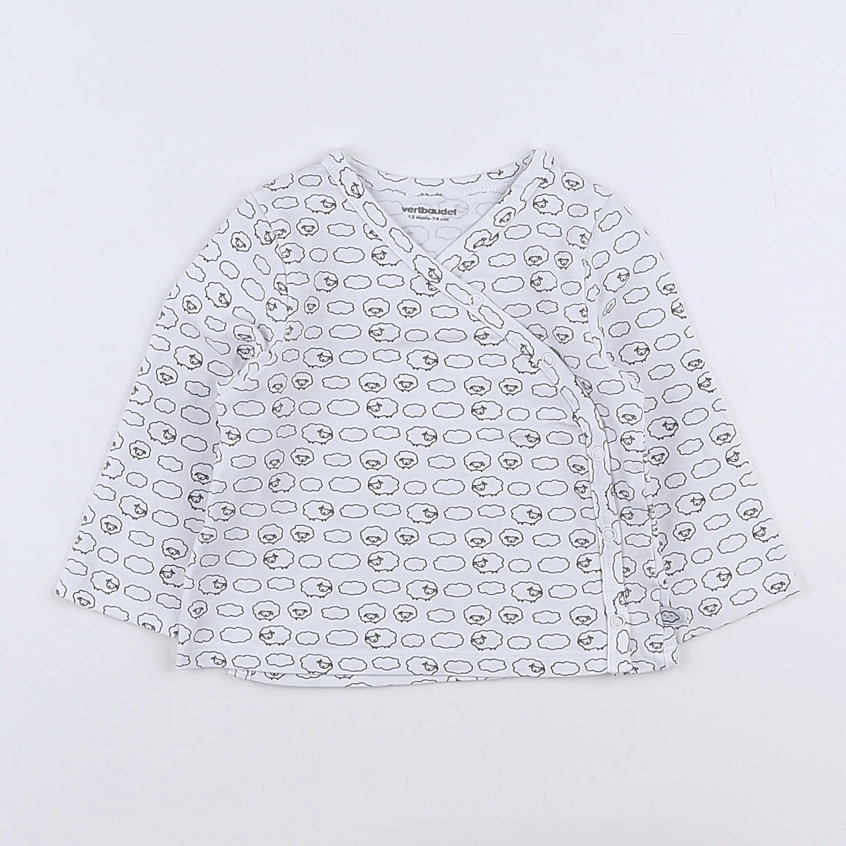 Vertbaudet - tee-shirt gris - 12 mois