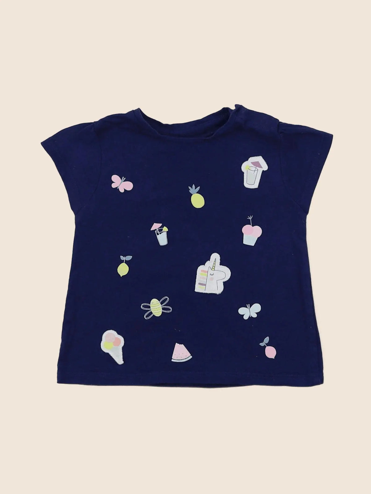 Vertbaudet - tee-shirt bleu - 9 mois
