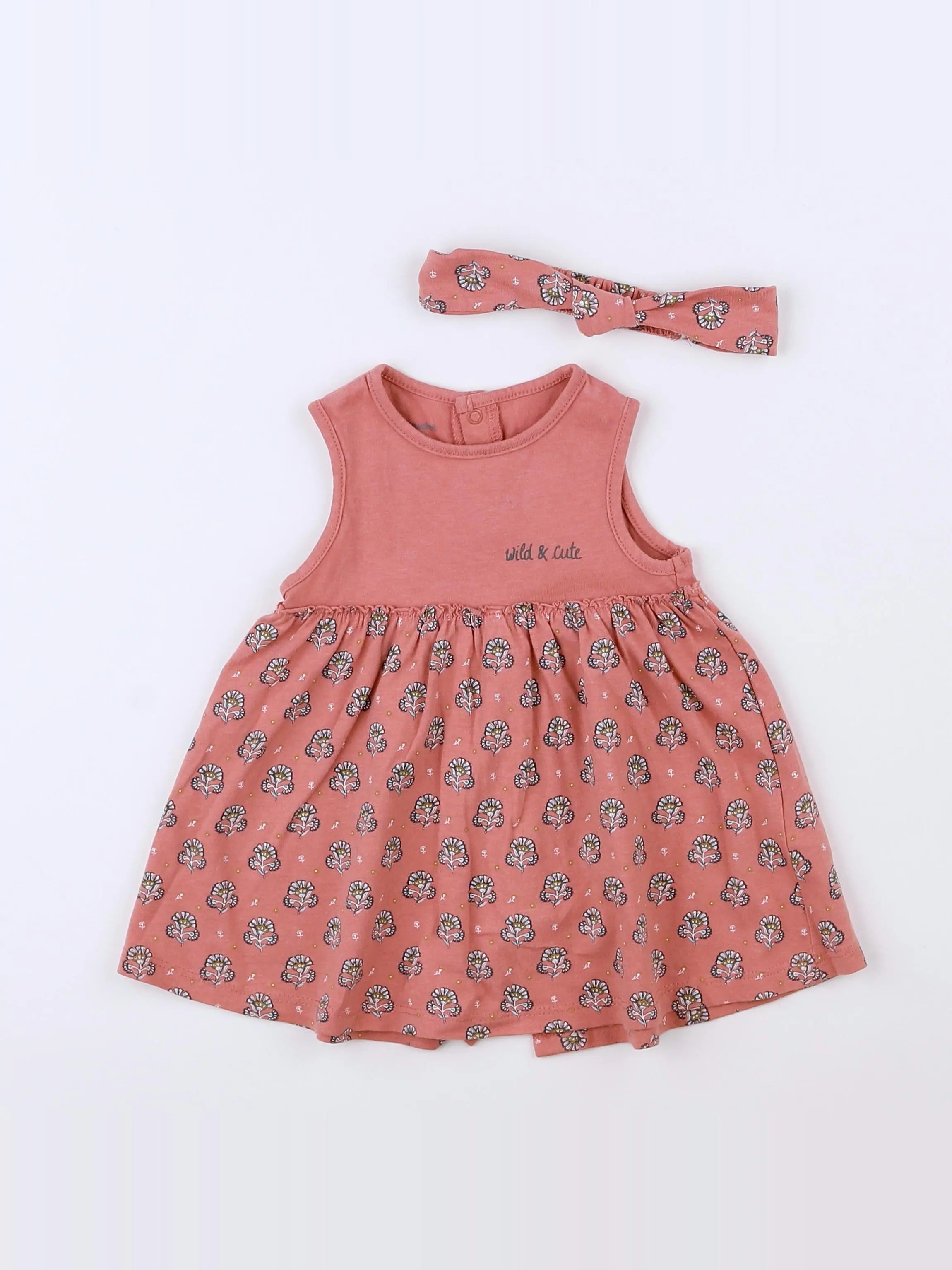 Vertbaudet - robe rose - 3 mois