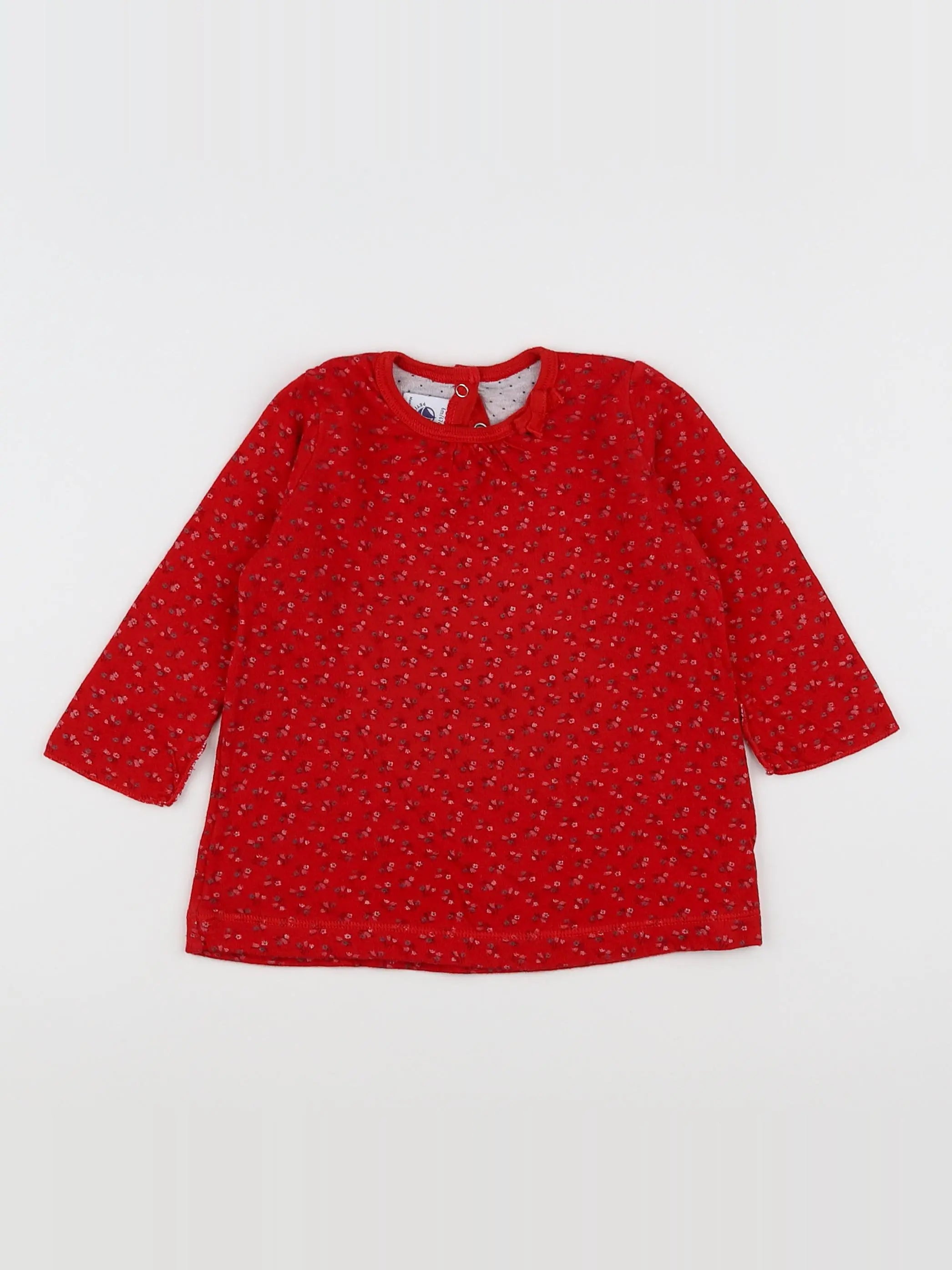 Petit Bateau - tee-shirt rouge - 6 mois