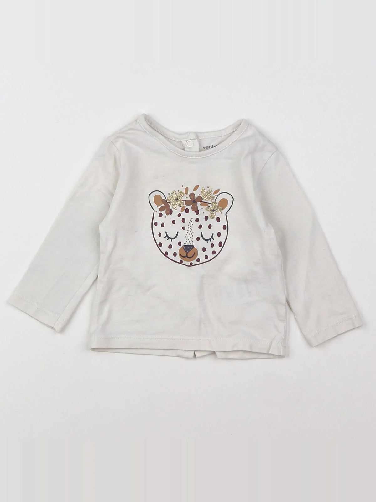 Vertbaudet - tee-shirt blanc - 3 mois