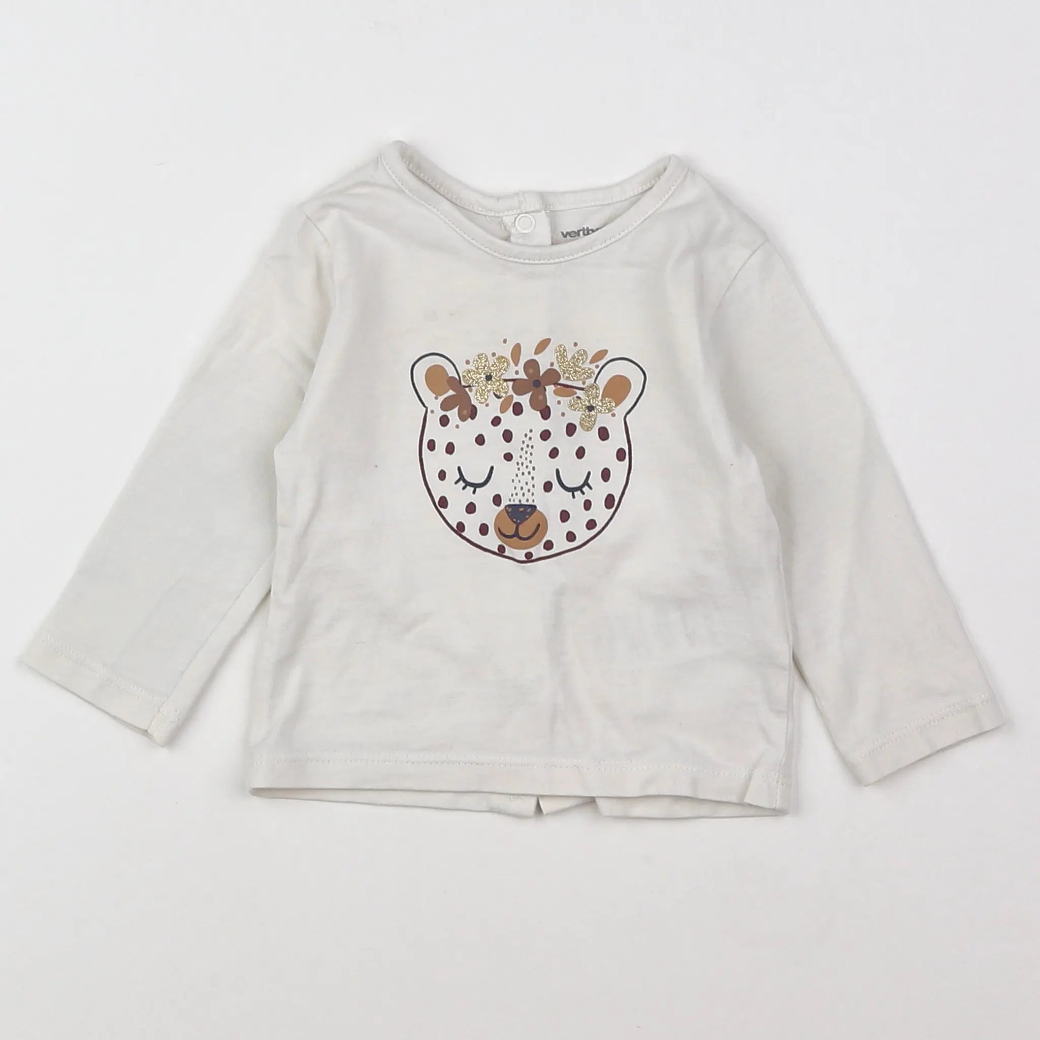 Vertbaudet - tee-shirt blanc - 3 mois