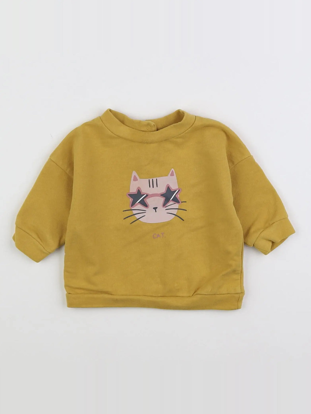 Vertbaudet - sweat jaune - 3 mois