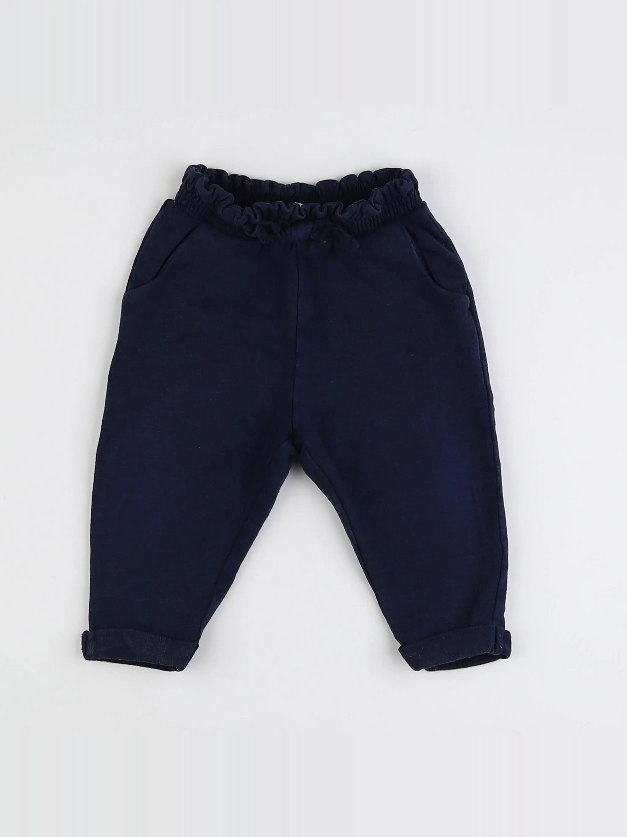 Zara - jogging bleu - 6/9 mois