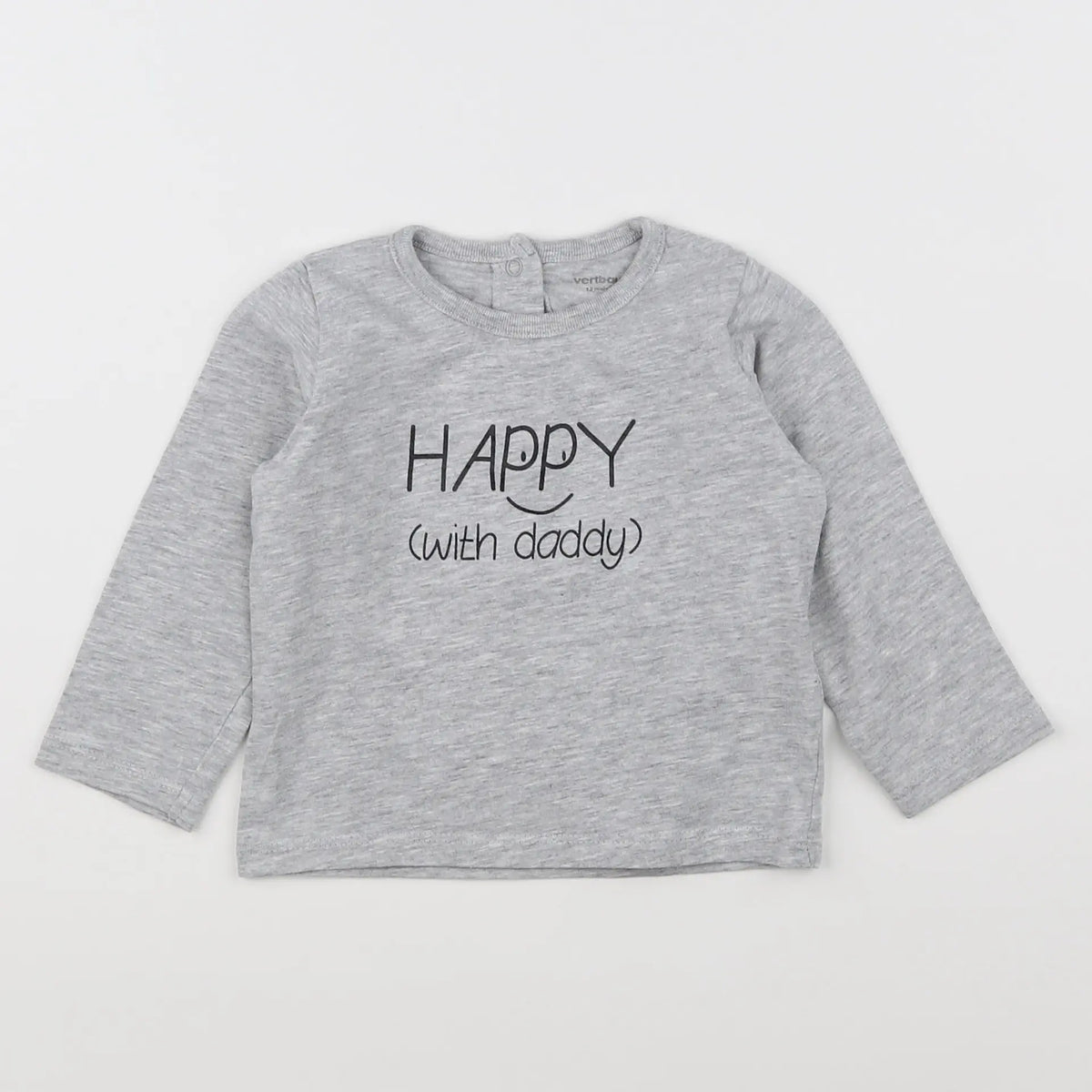 Vertbaudet - tee-shirt gris - 12 mois
