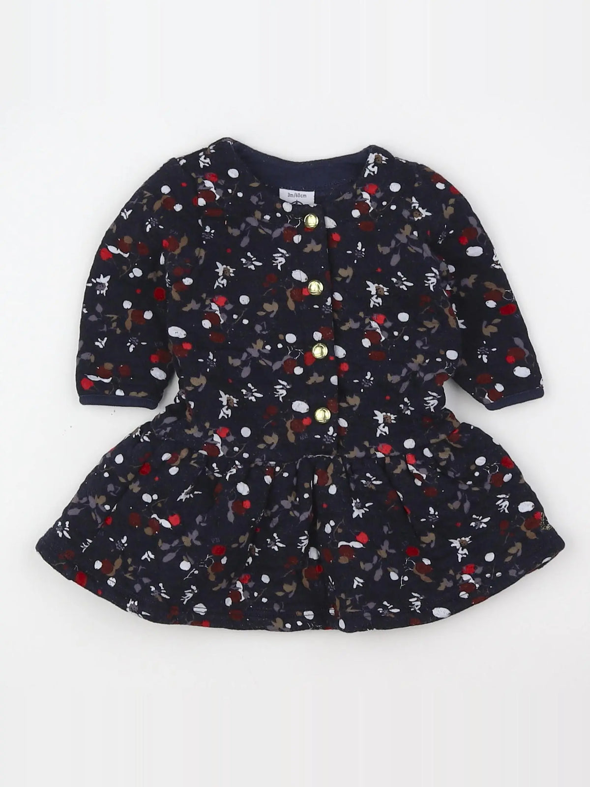 Petit Bateau - robe bleu - 3 mois