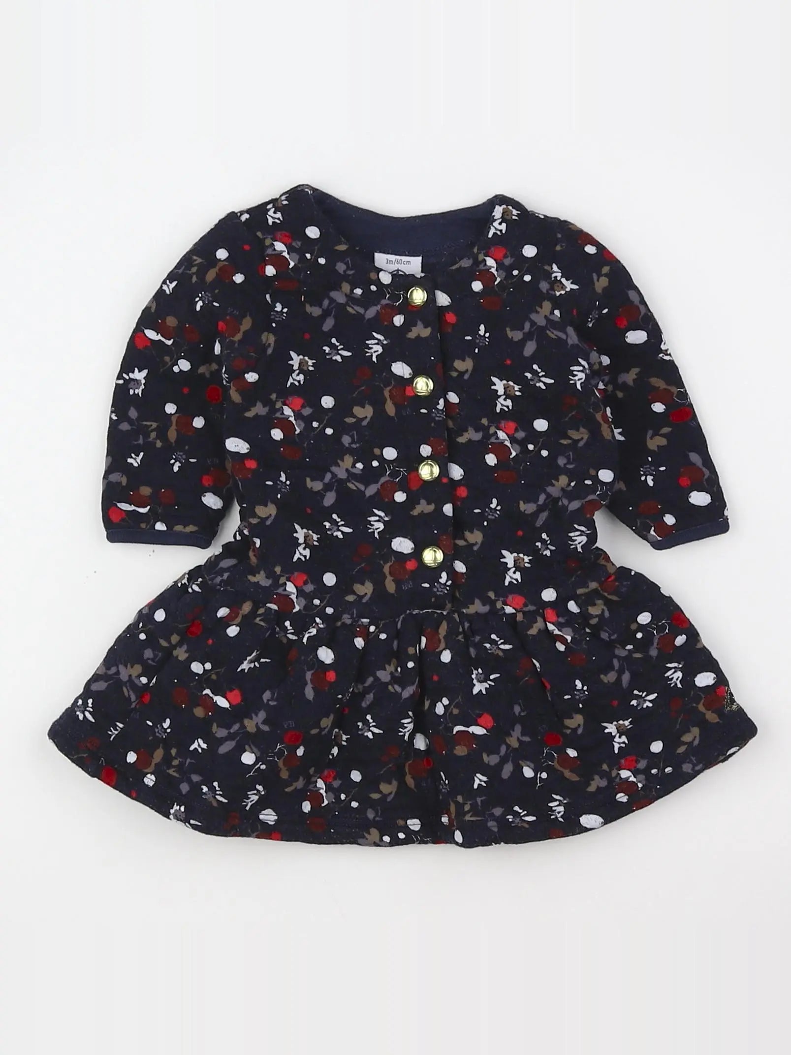 Petit Bateau - robe bleu - 3 mois