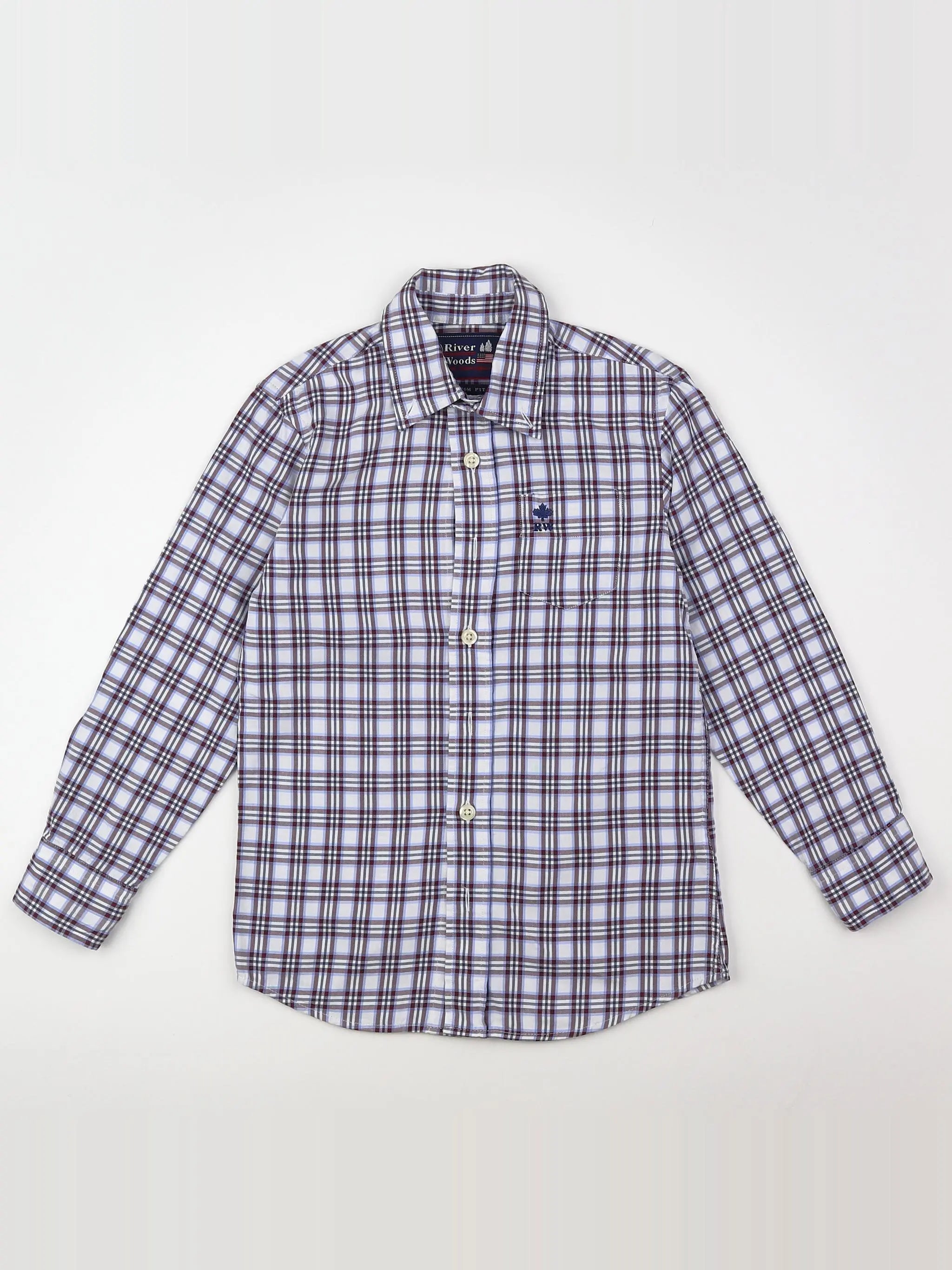 River Woods - chemise bleu, rouge - 6 ans