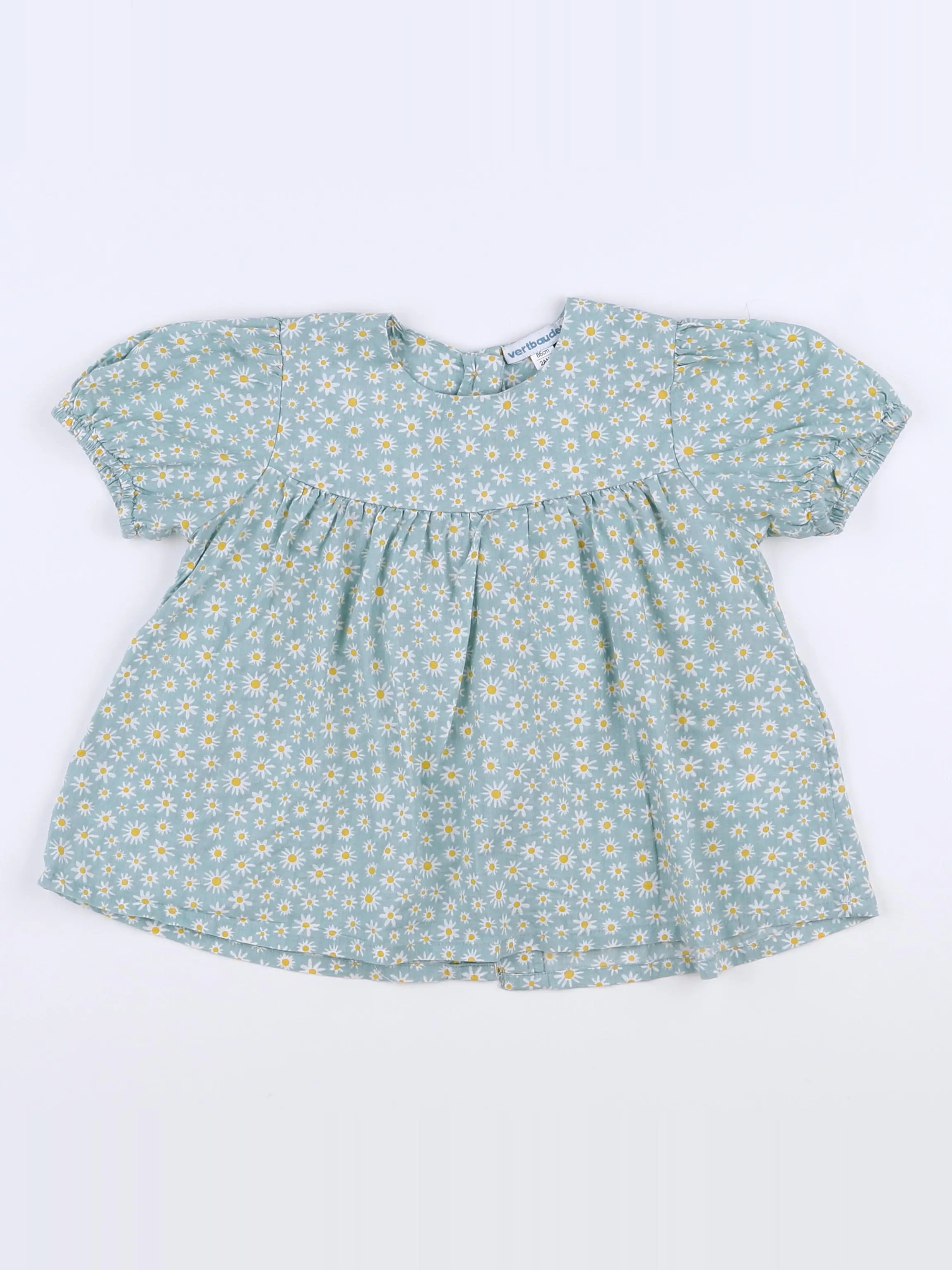 Vertbaudet - blouse vert - 12 mois