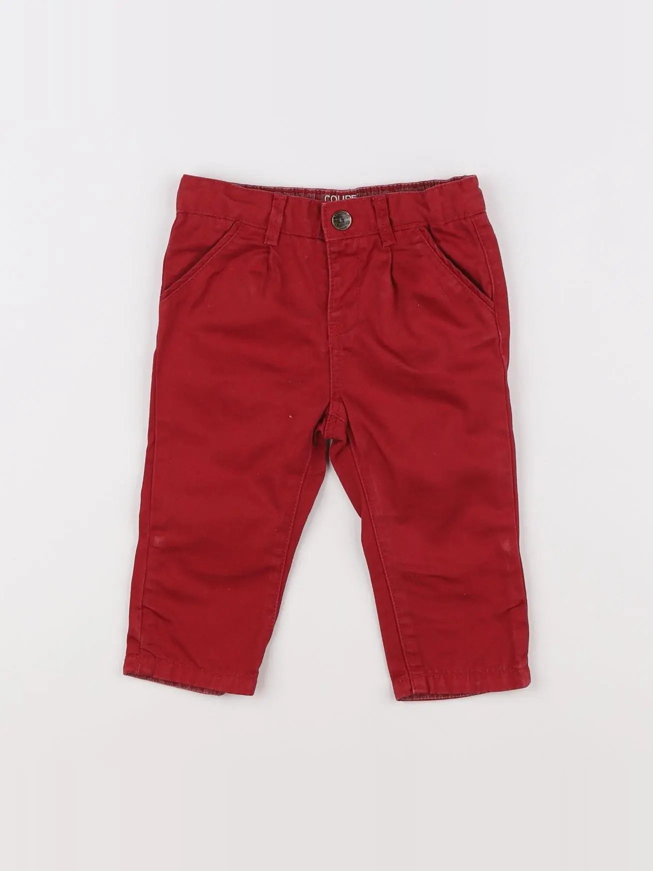 Cyrillus - pantalon rouge - 12 mois