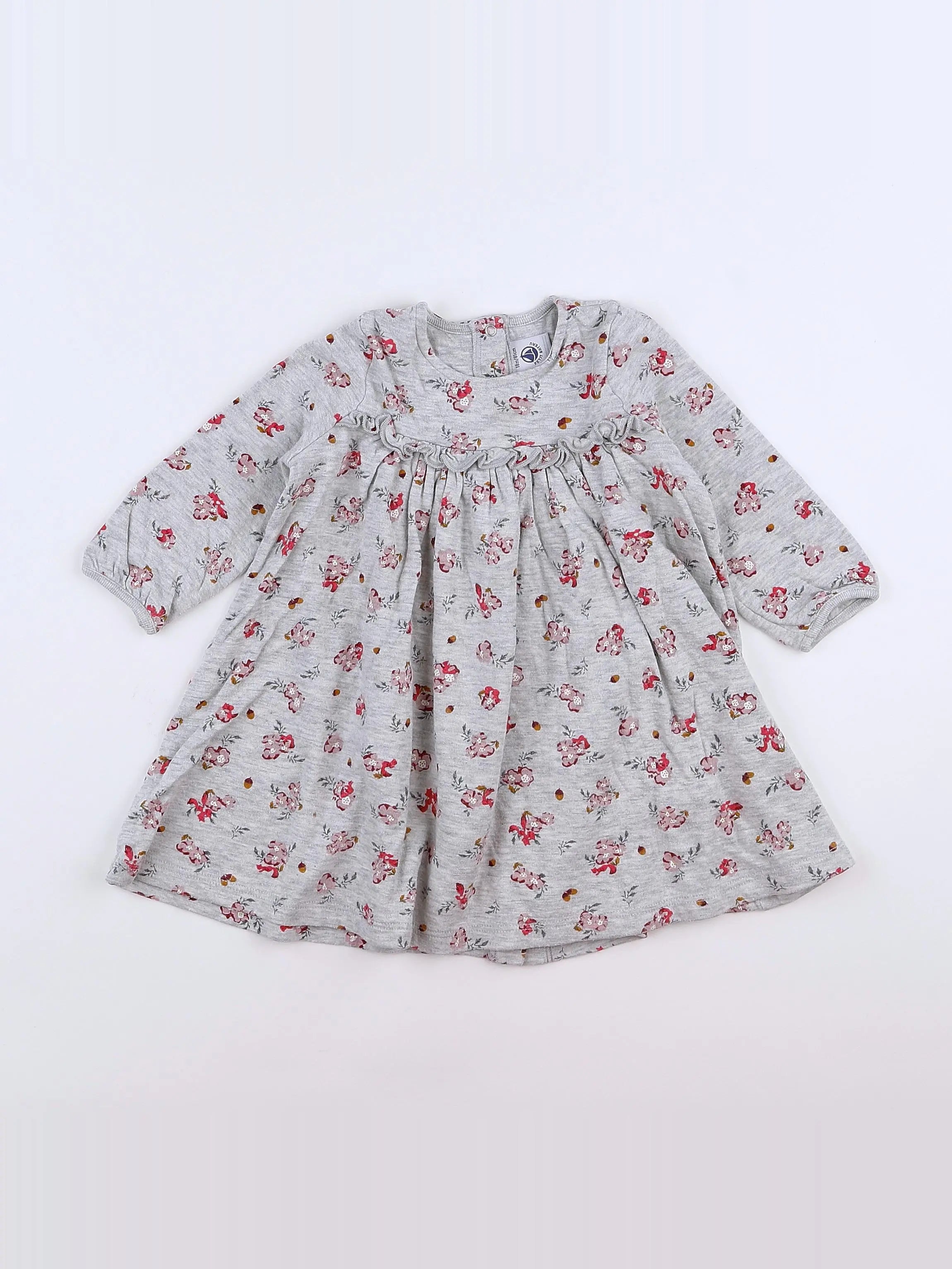 Petit Bateau - robe gris - 18 mois