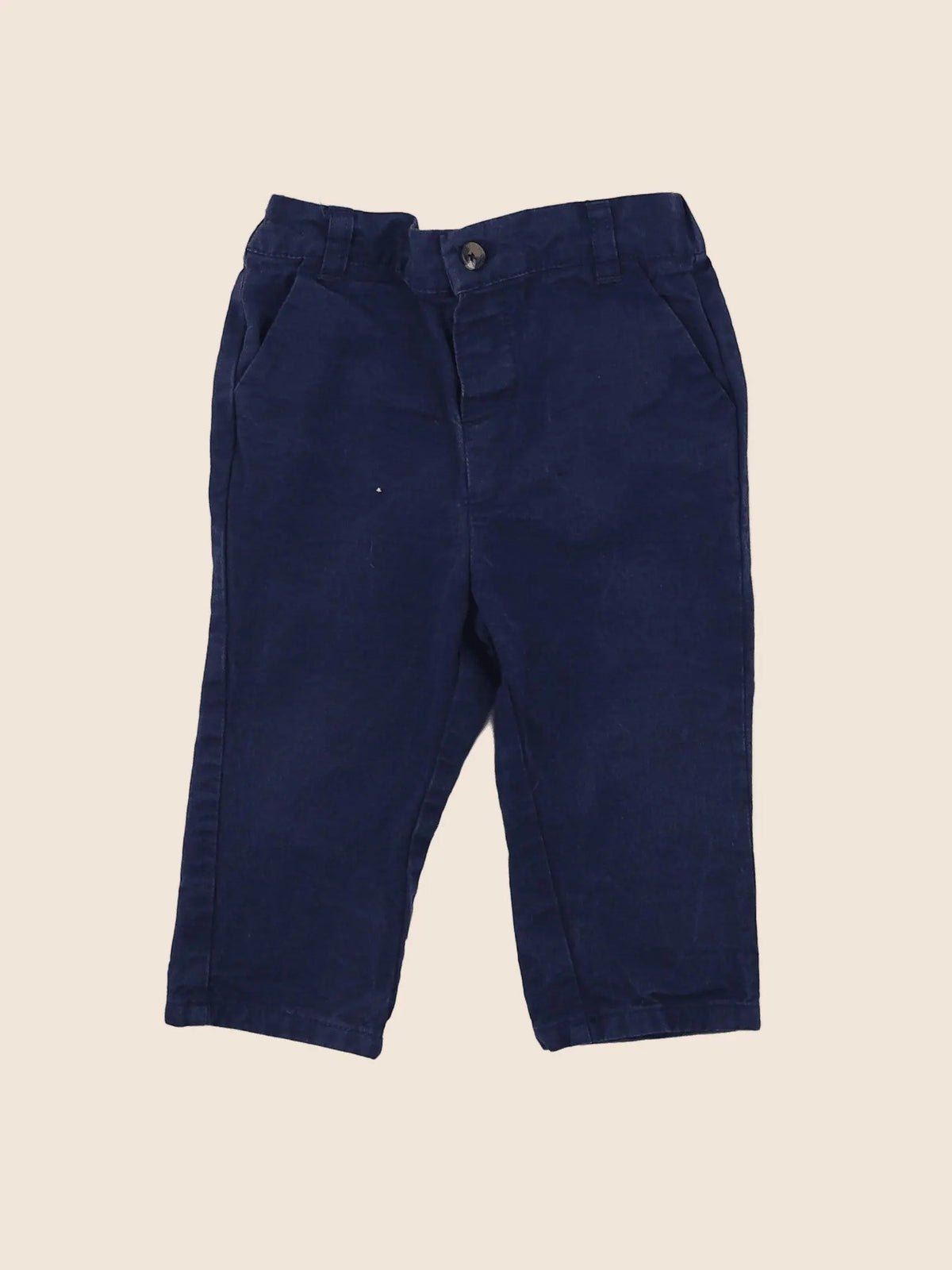 Vertbaudet - pantalon bleu - 12 mois