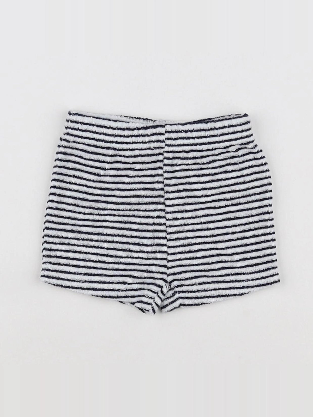 Vertbaudet - short blanc, bleu - 6 mois