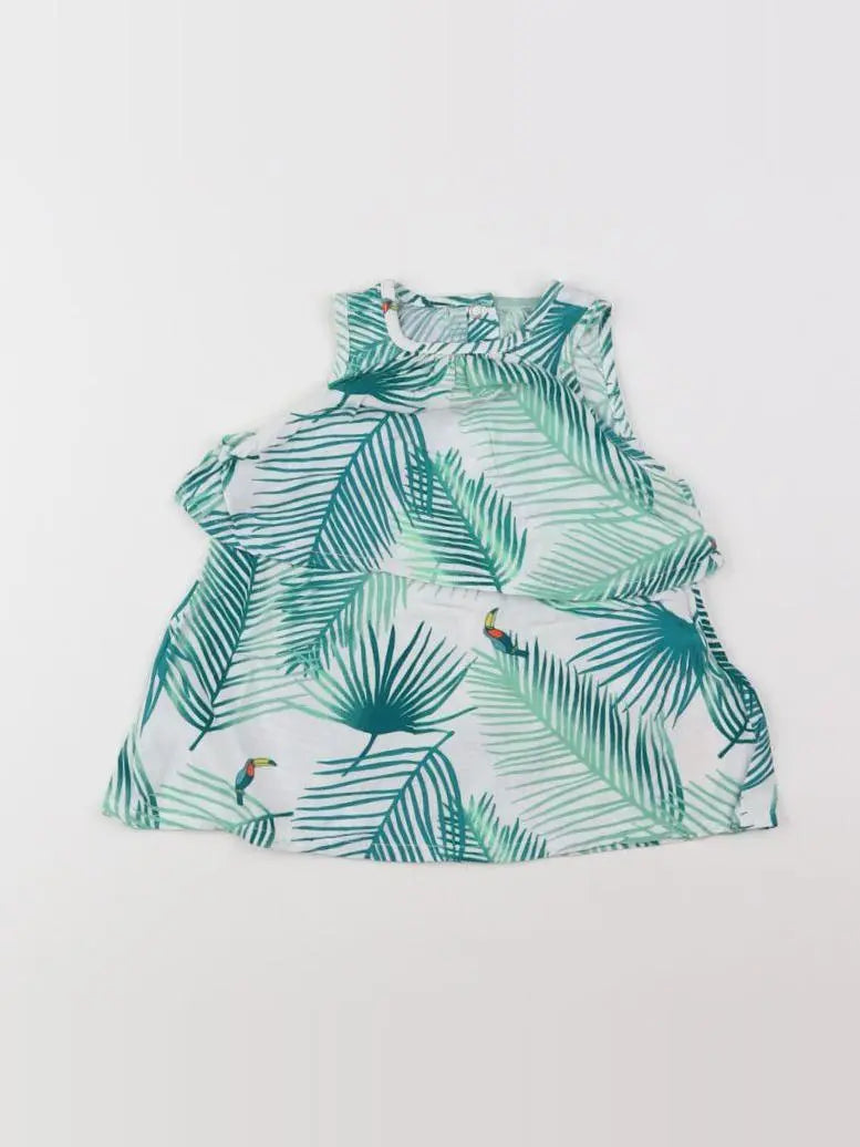Vertbaudet - robe vert - 6 mois