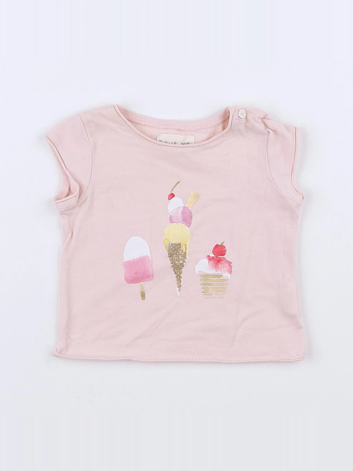 Arsène et les pipelettes - tee-shirt rose - 6 mois