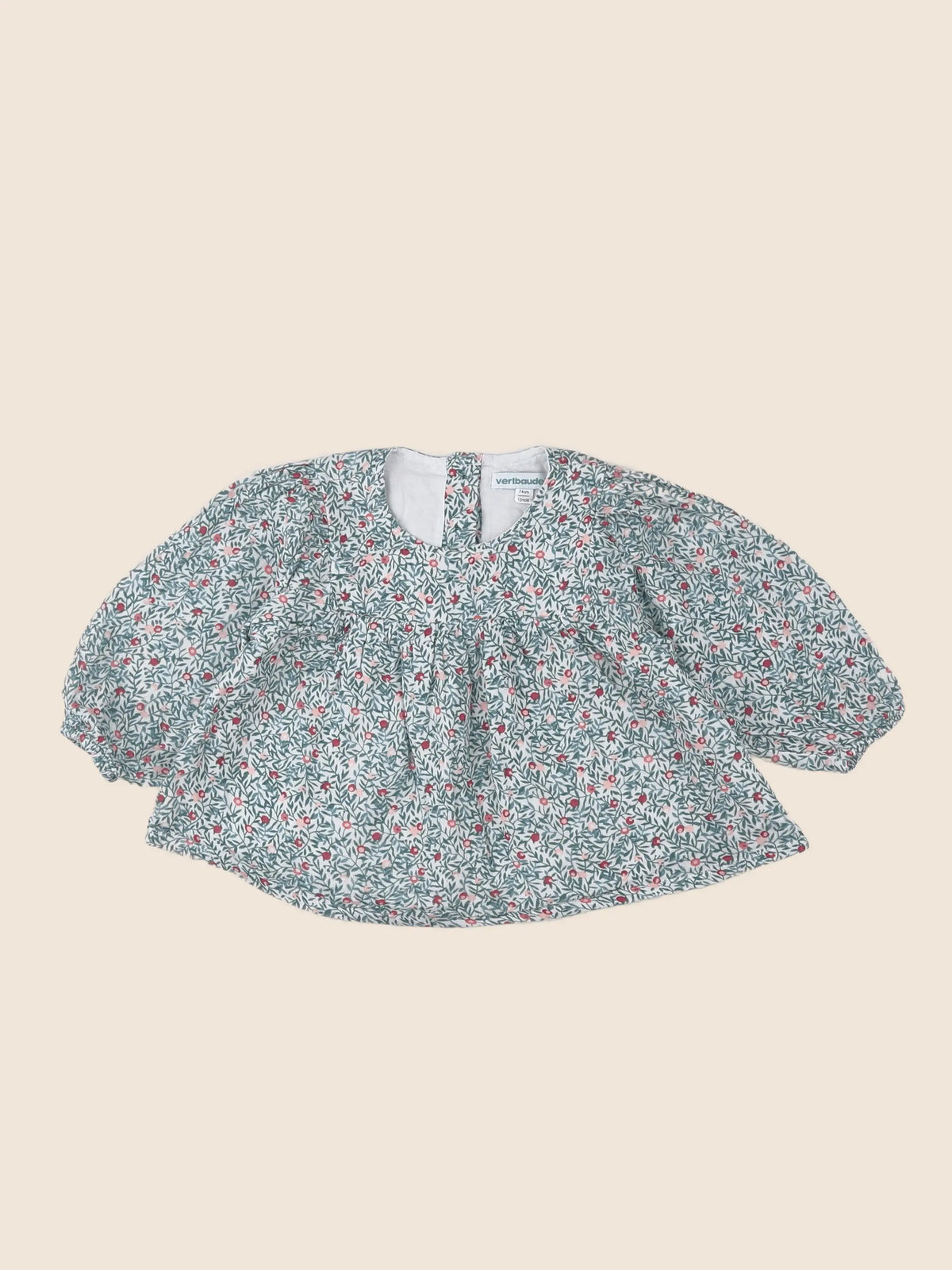 Vertbaudet - blouse vert - 12 mois