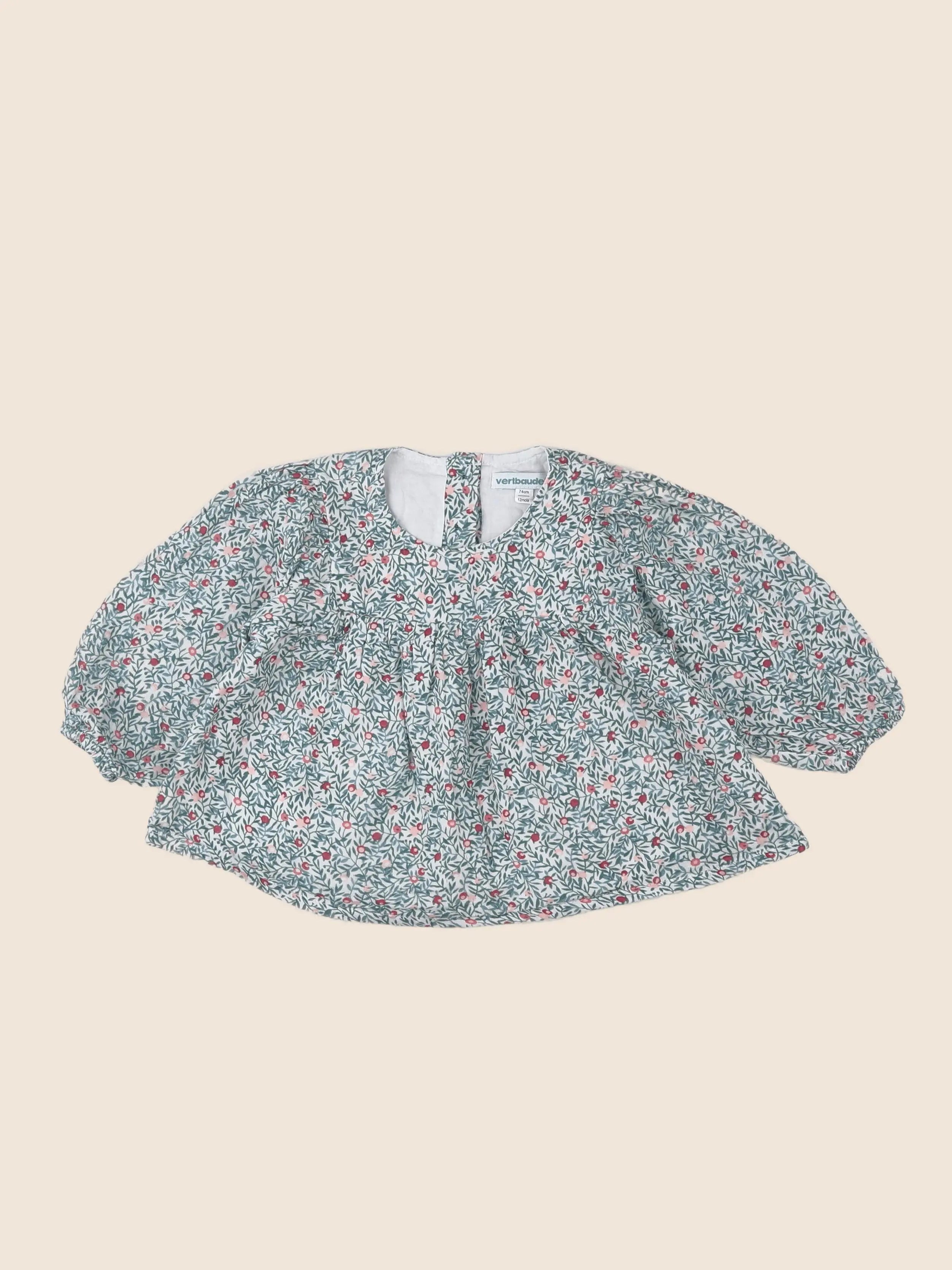 Vertbaudet - blouse vert - 12 mois