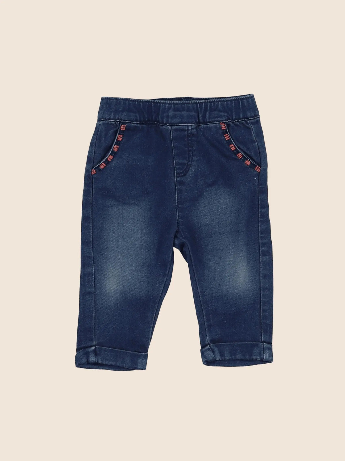 Vertbaudet - jegging bleu - 6 mois