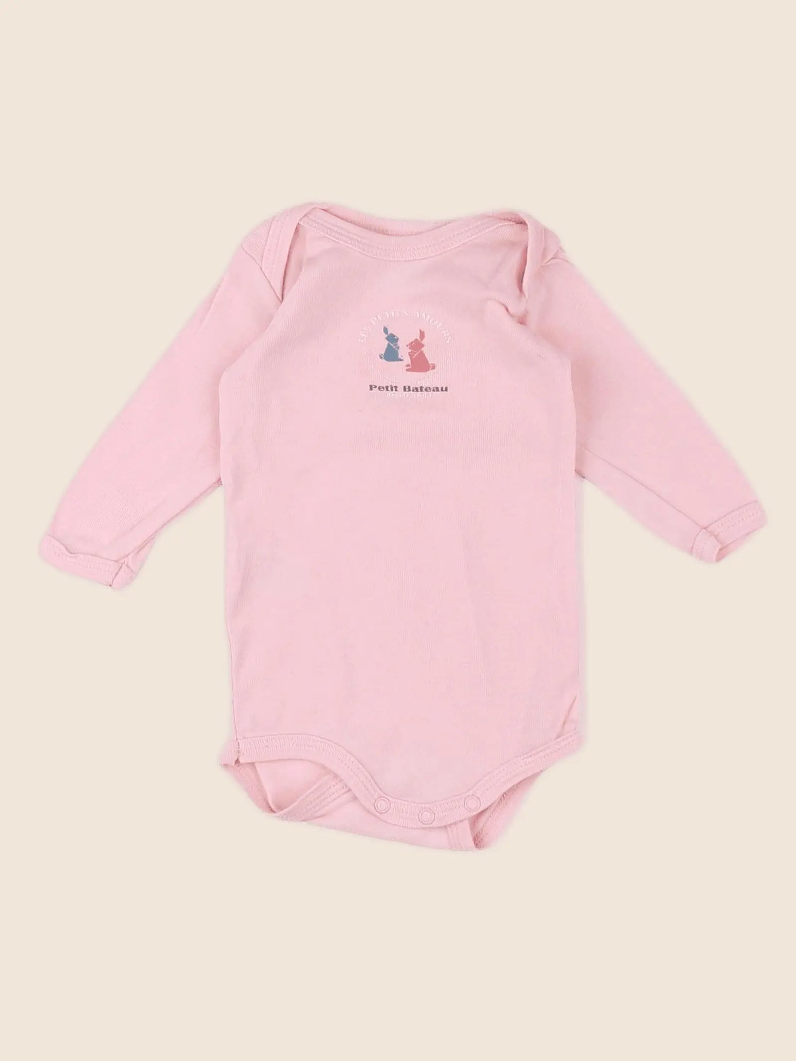 Petit Bateau - body rose - 3 mois