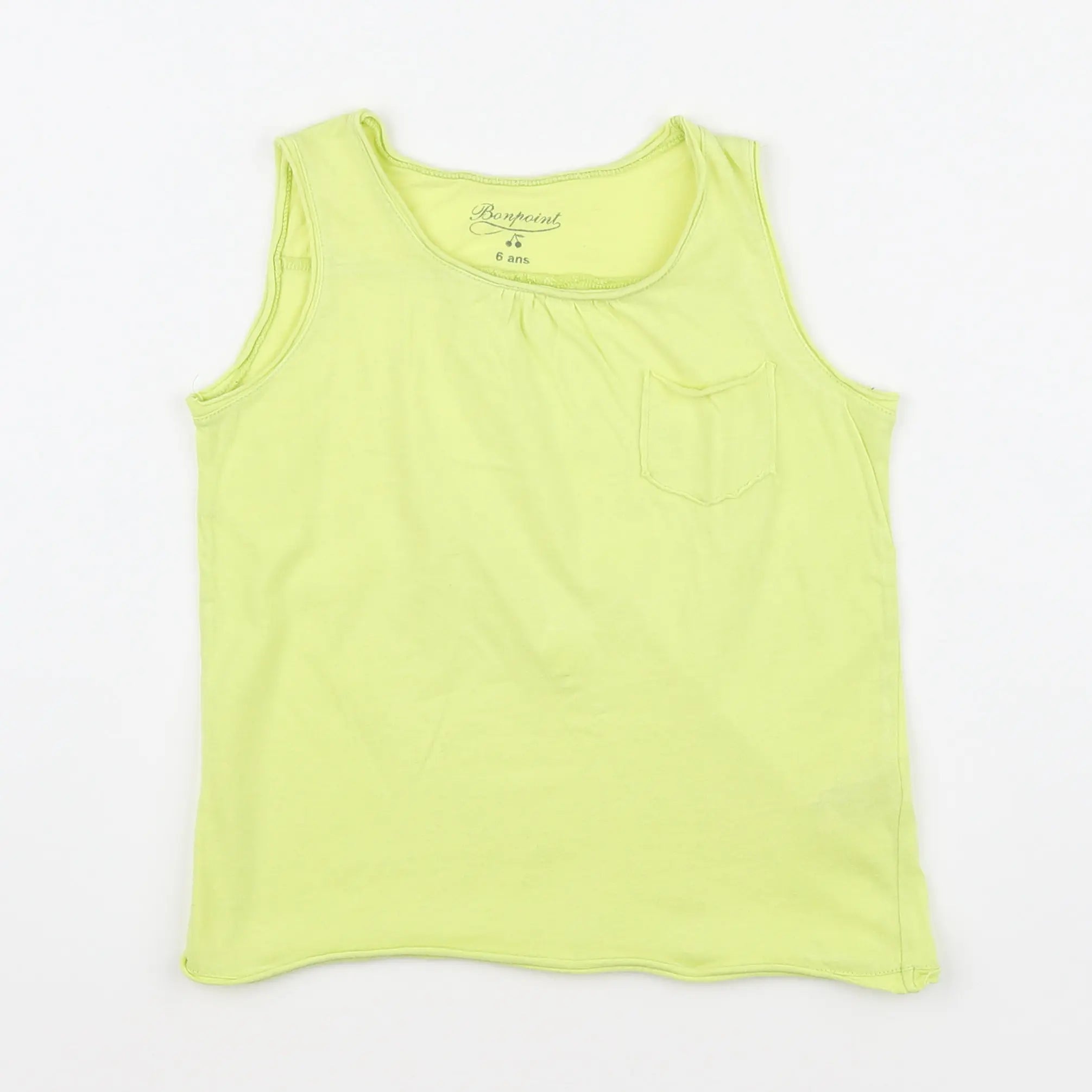 Bonpoint - débardeur jaune fluo - 6 ans