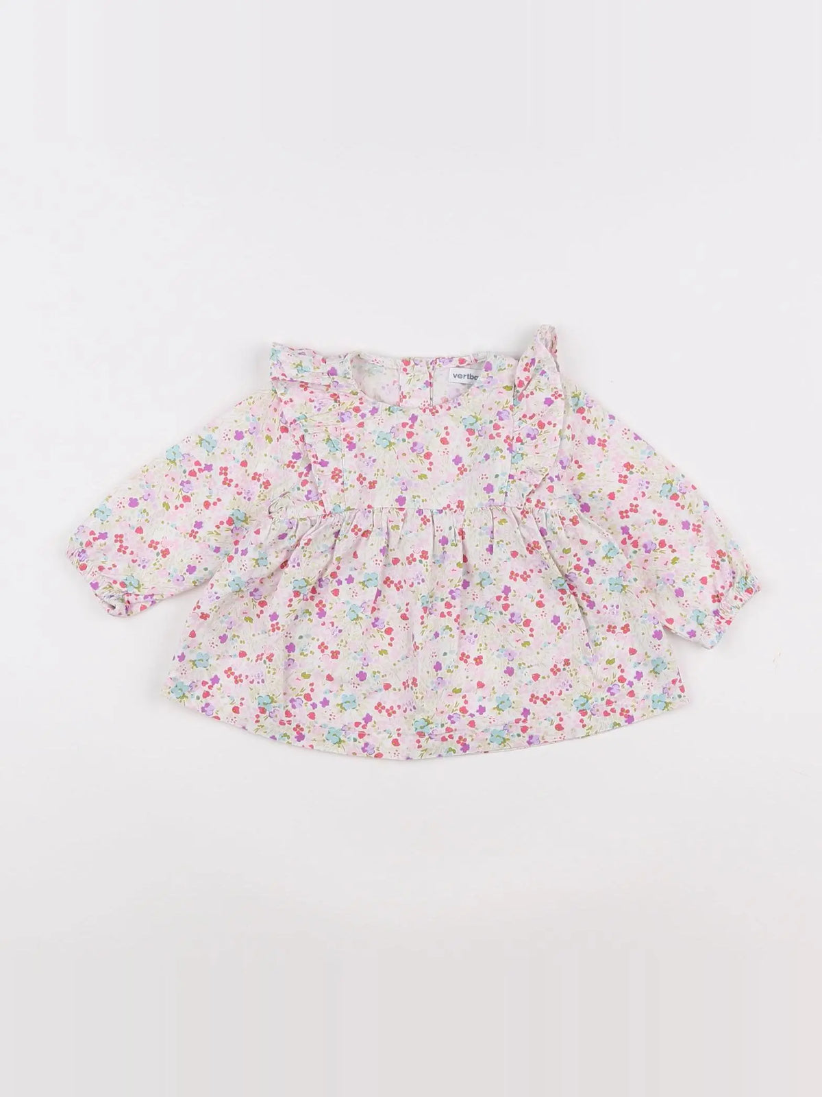 Vertbaudet - blouse multicolore - 3/6 mois