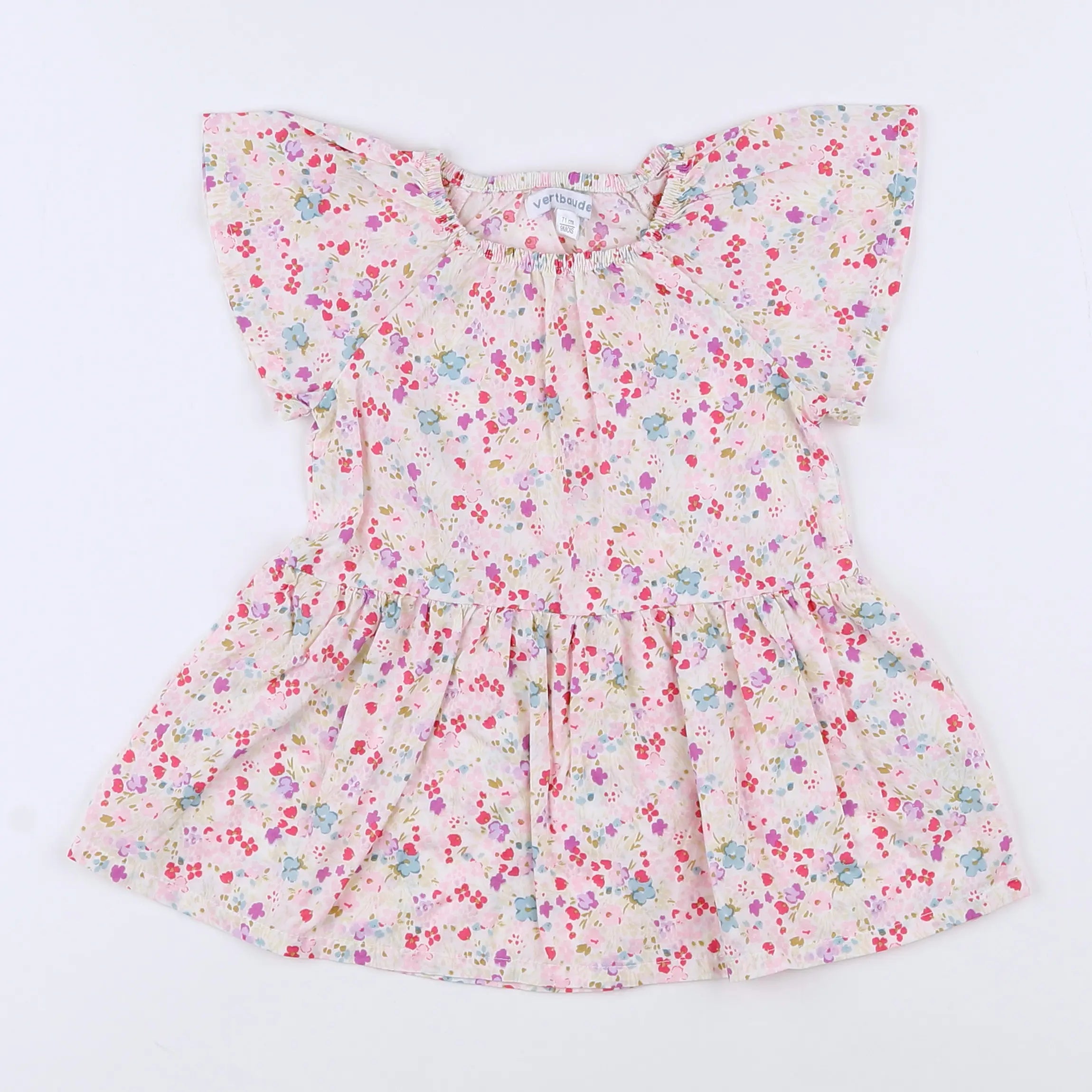 Vertbaudet - robe multicolore - 9 mois
