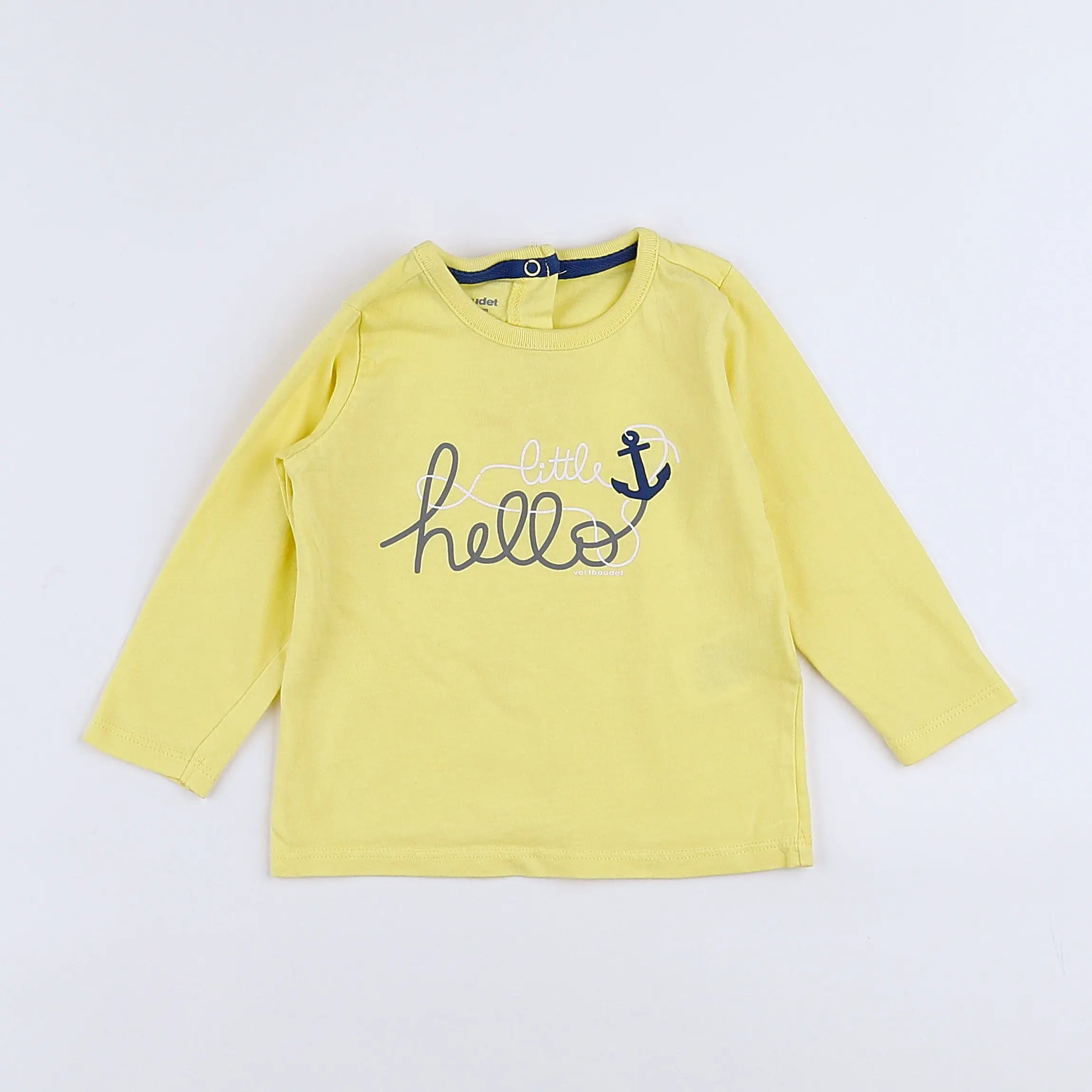 Vertbaudet - tee-shirt jaune - 12 mois
