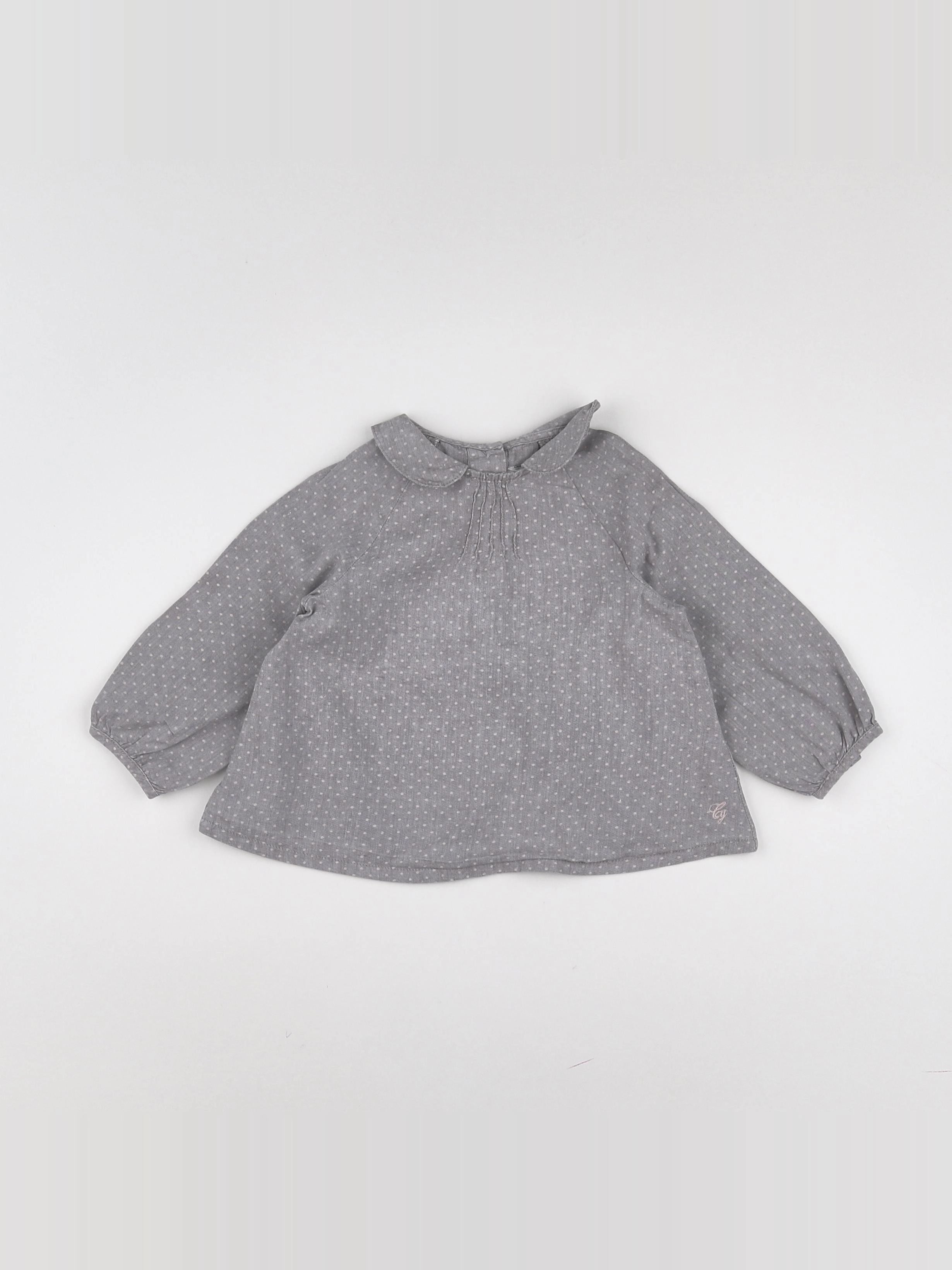 Cyrillus - blouse gris - 12 mois