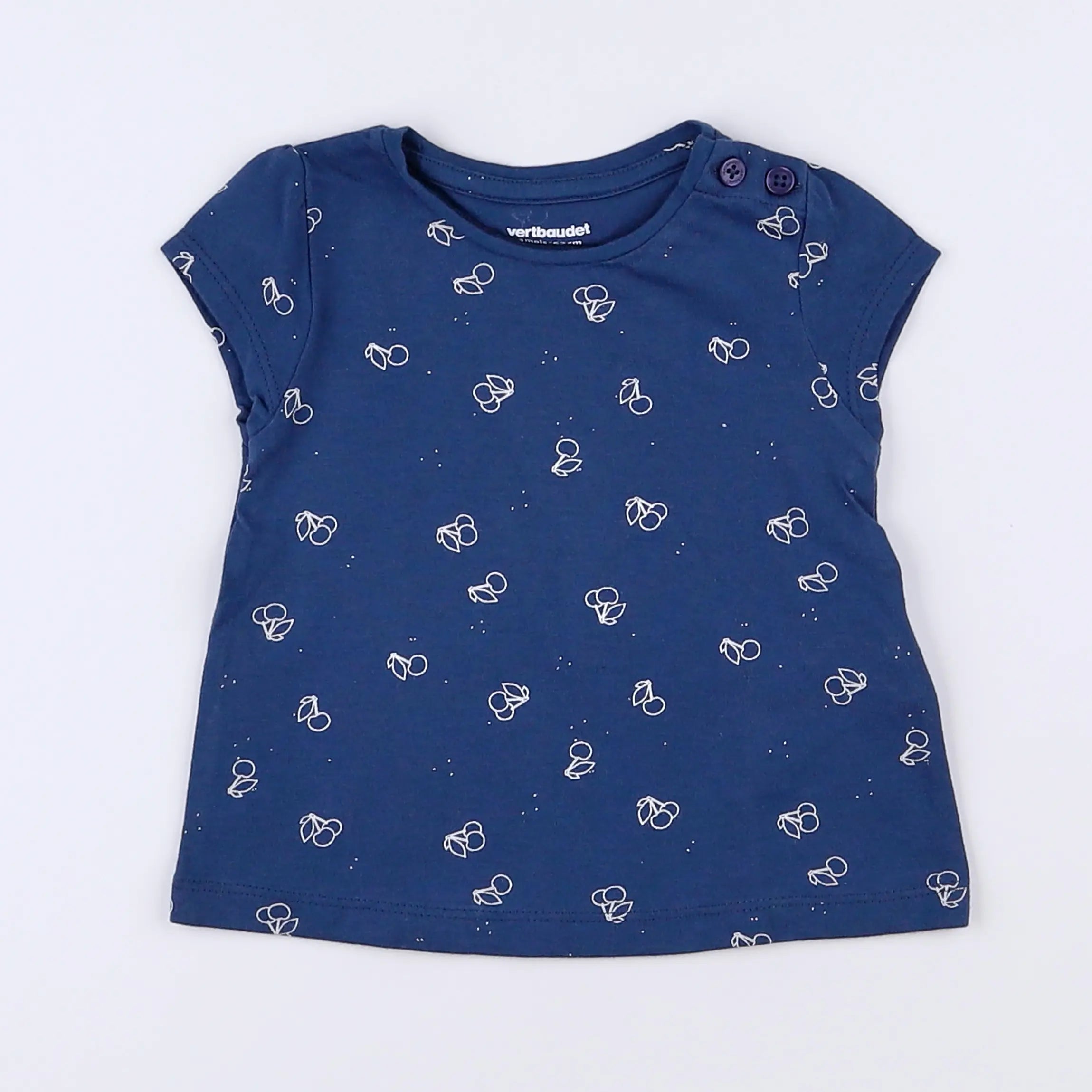 Vertbaudet - tee-shirt bleu - 3 mois
