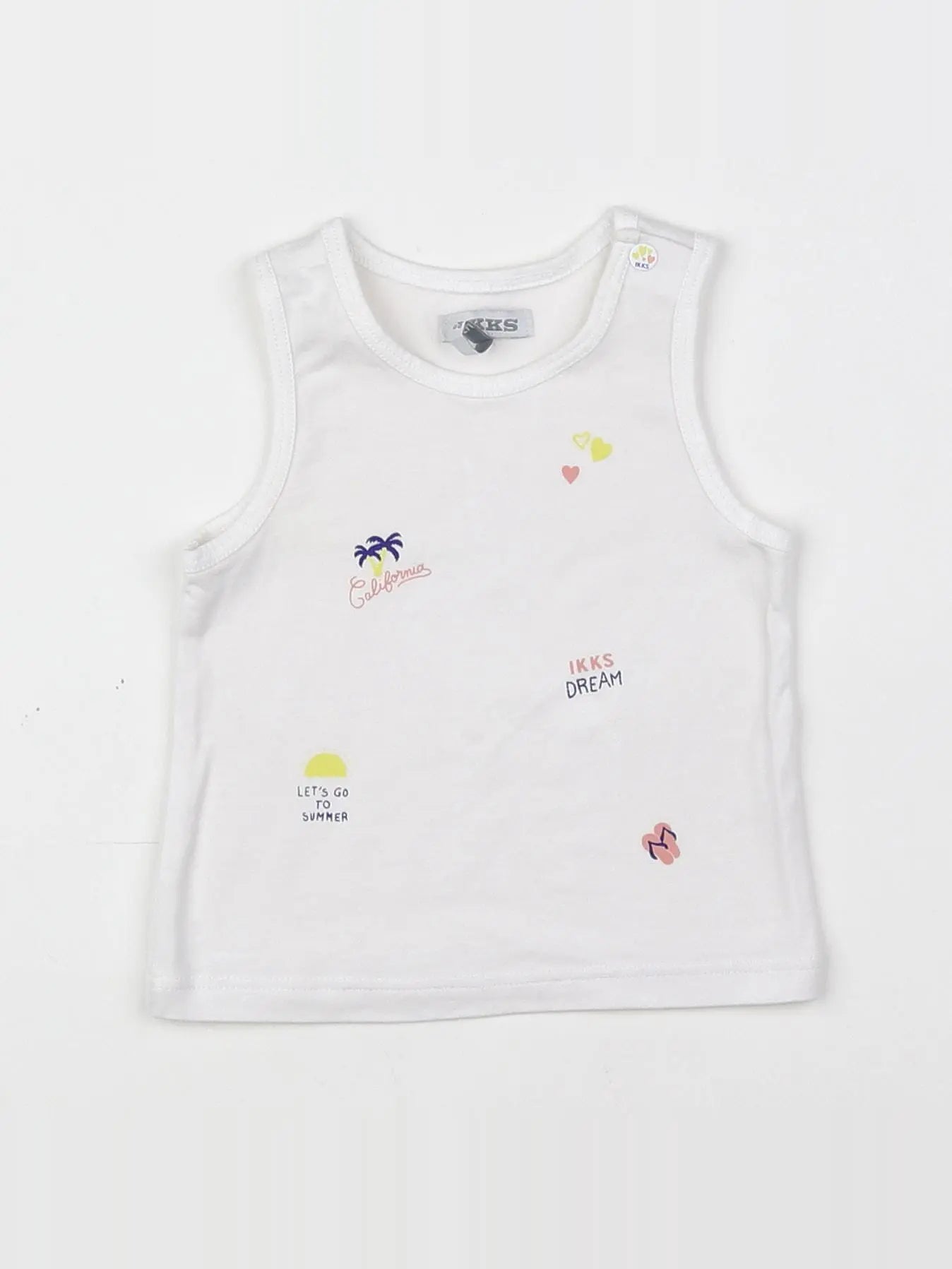 IKKS - débardeur blanc - 6 mois