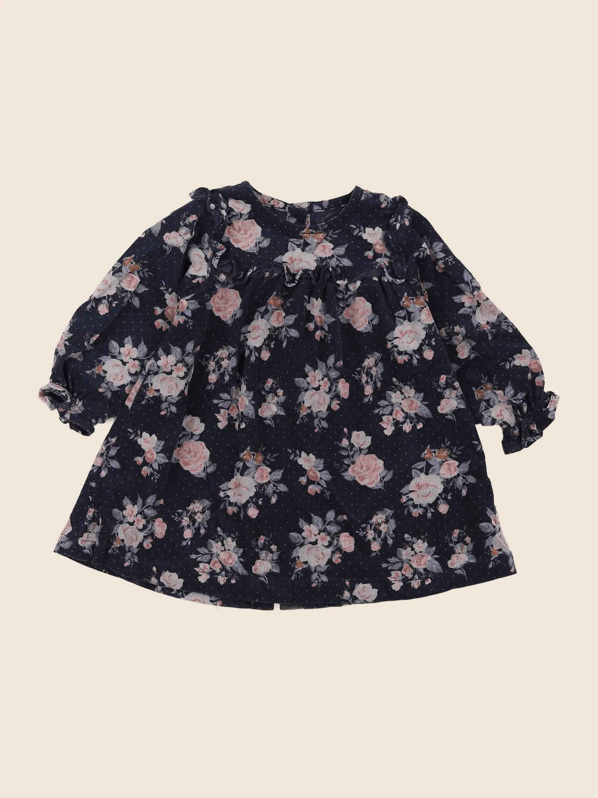 Vertbaudet - robe bleu, rose - 9 mois