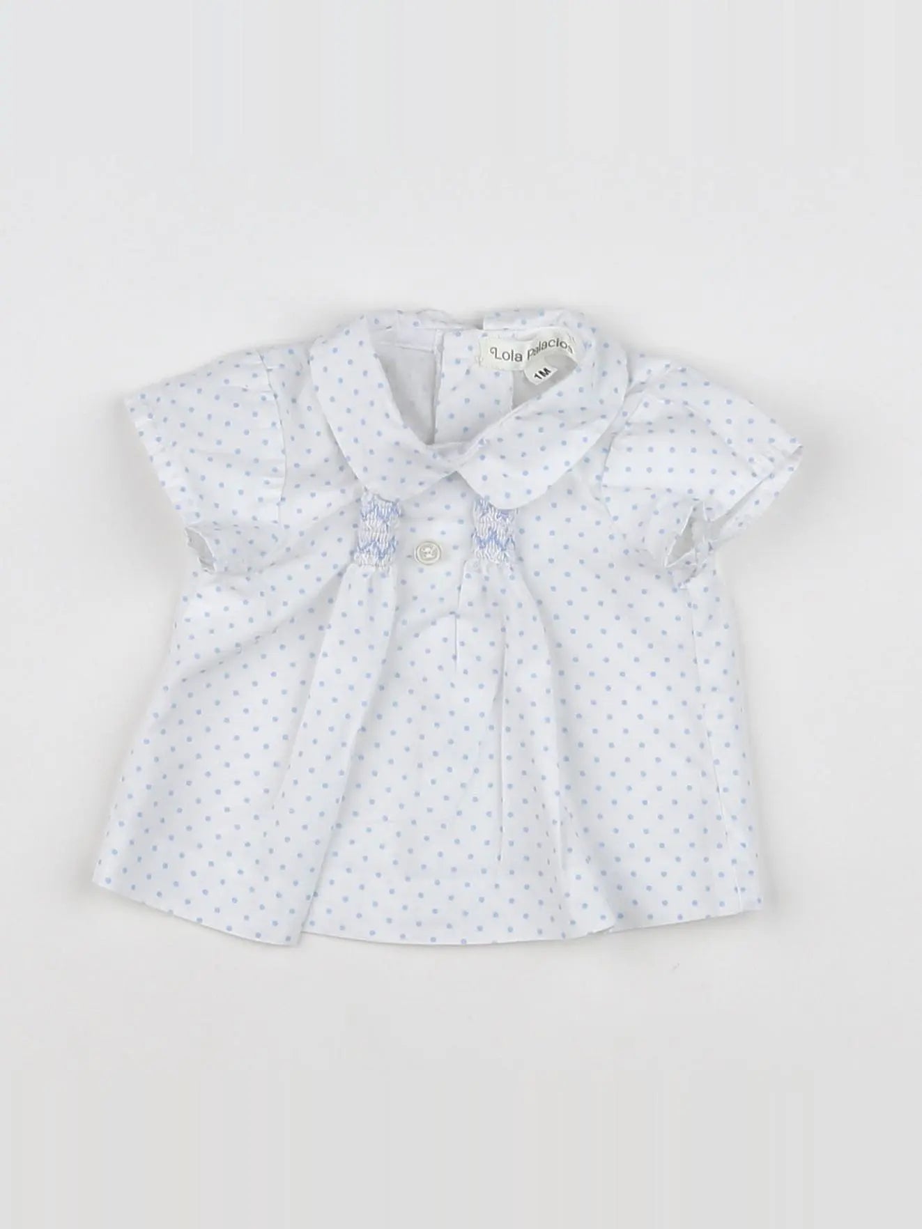 Lola Palacios - blouse blanc, bleu - 1 mois