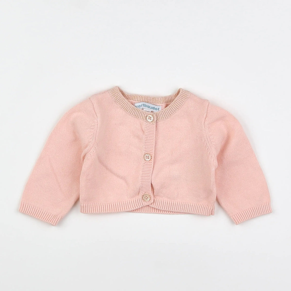Vertbaudet - gilet rose - 3 mois