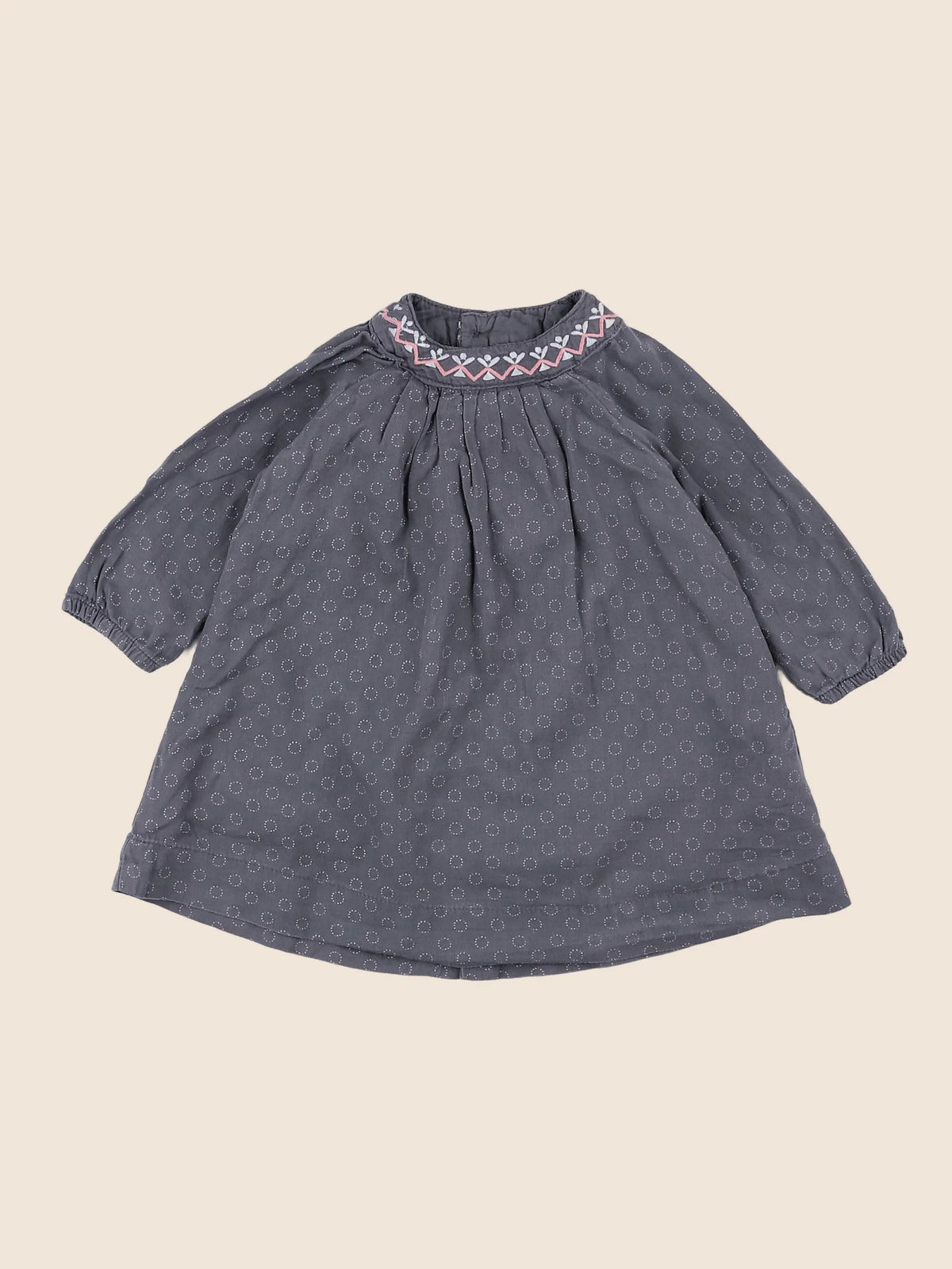 Vertbaudet - robe gris - 9 mois