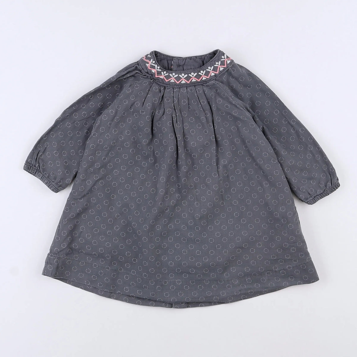 Vertbaudet - robe gris - 9 mois