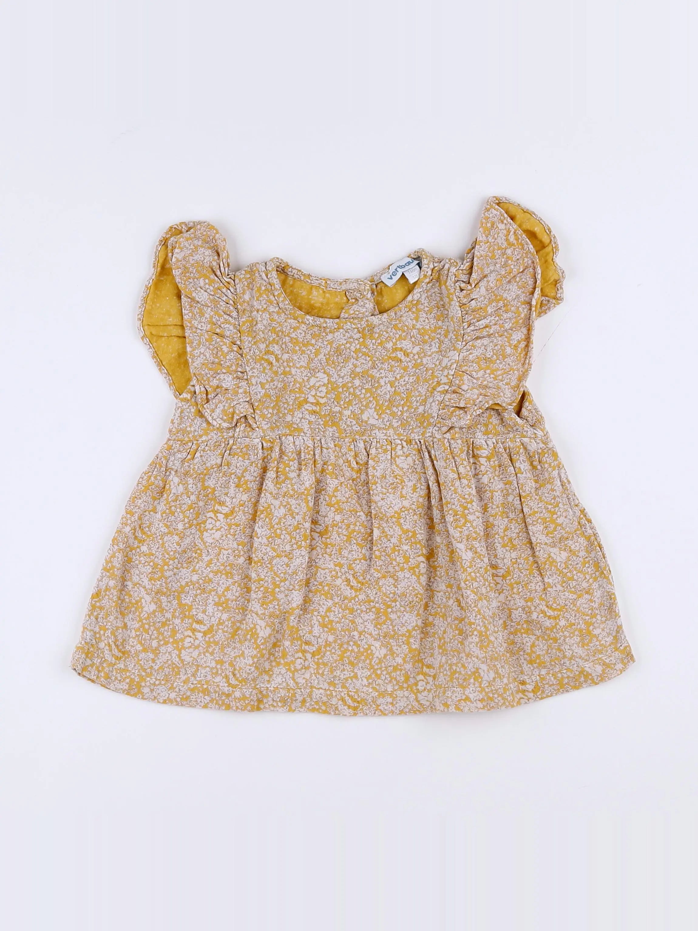 Vertbaudet - blouse jaune - 12 mois