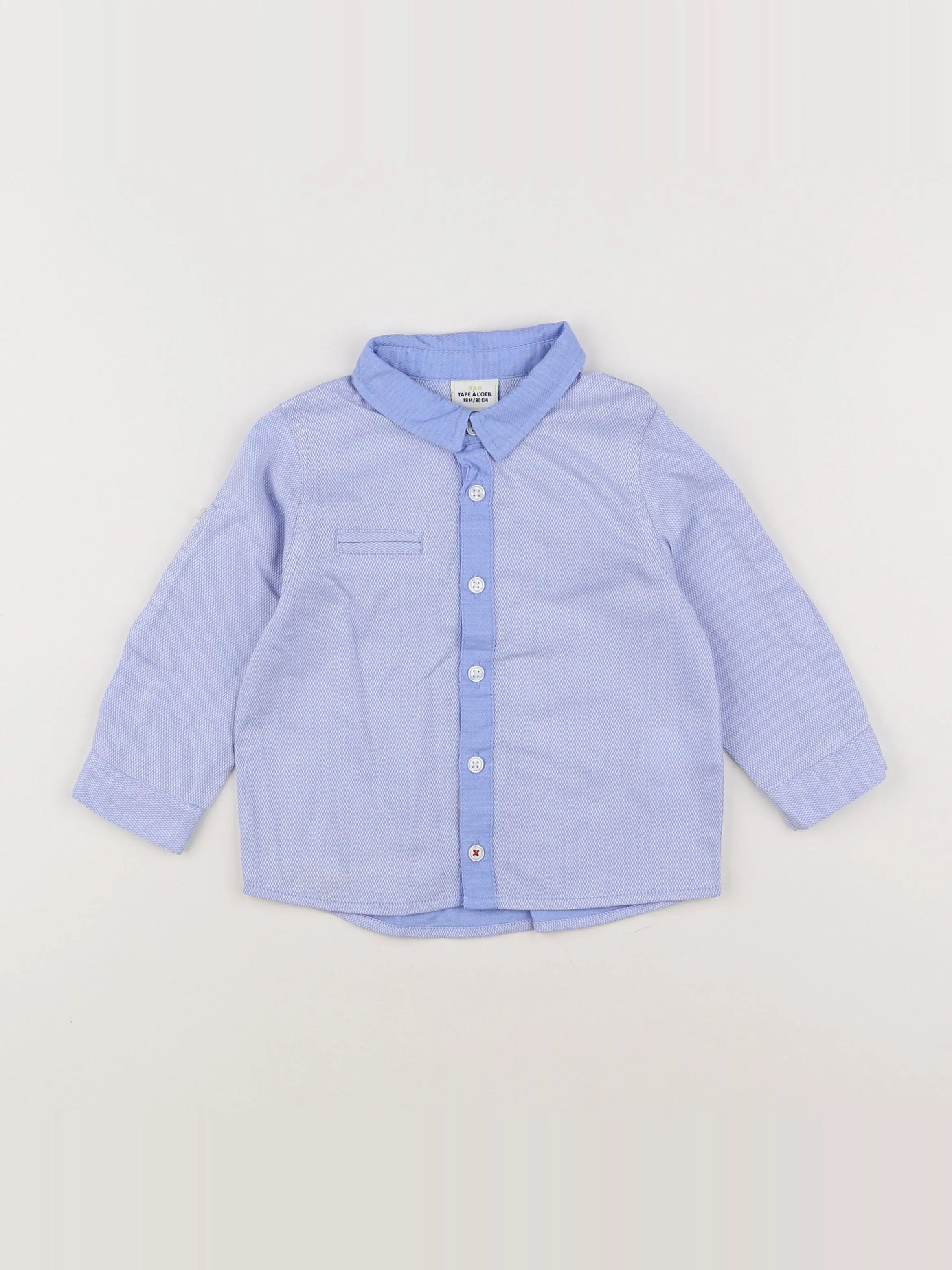 Tape à l'oeil - chemise bleu - 18 mois