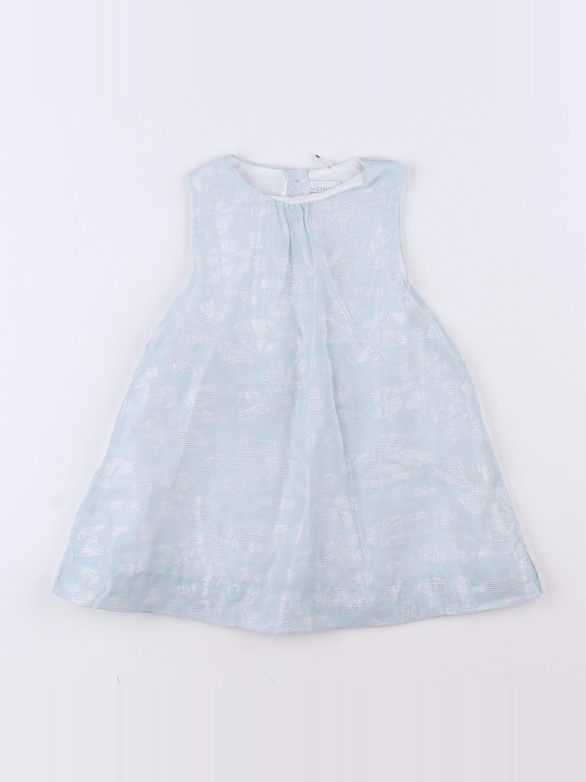 Natalys - robe bleu, blanc - 12 mois