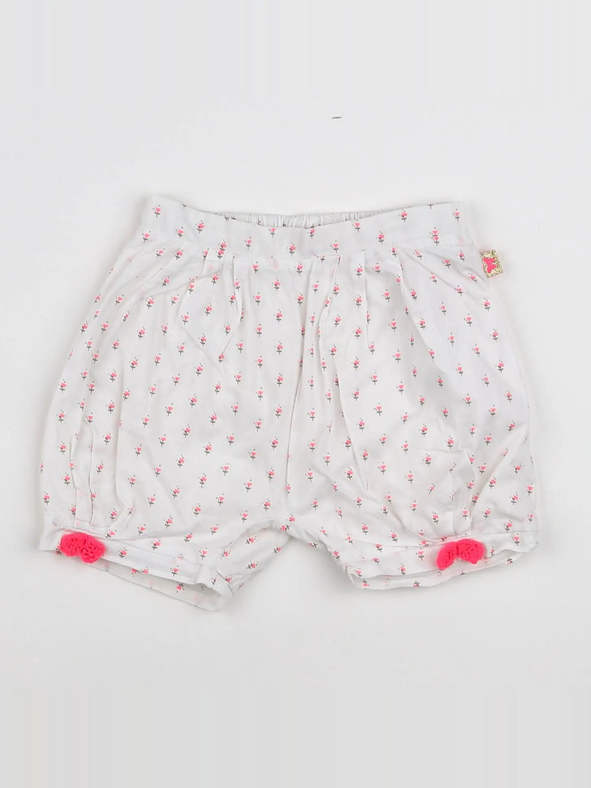 Billie Blush - short blanc, rose - 18 mois