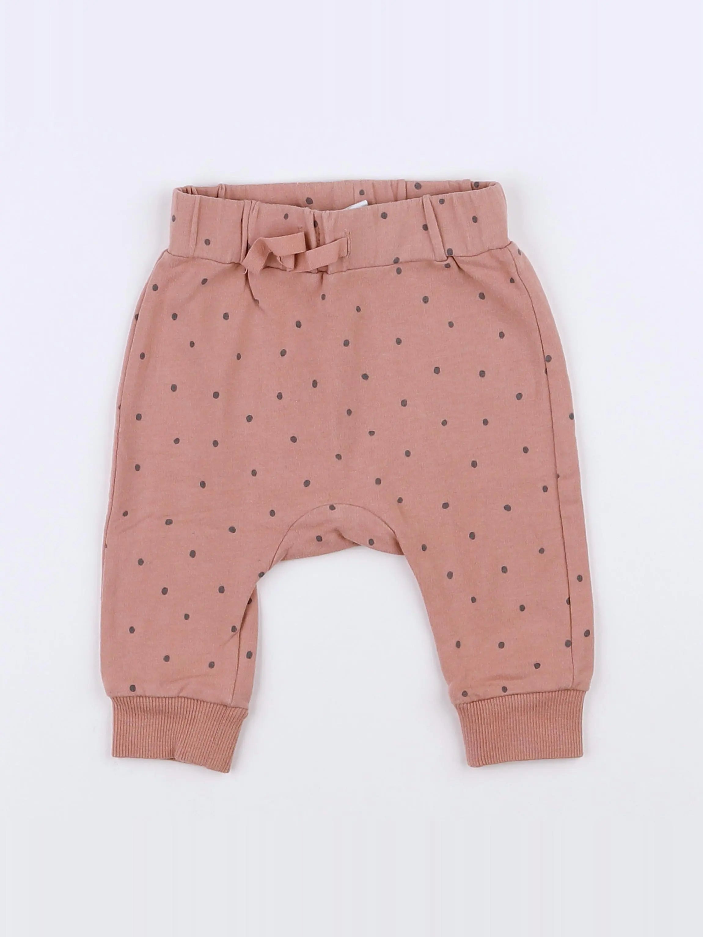 H&M - jogging marron, noir - 3 mois