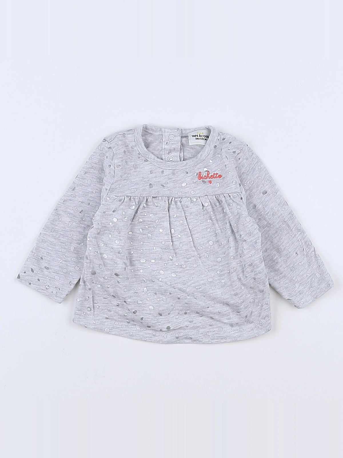 Tape à l'oeil - tee-shirt gris - 3 mois