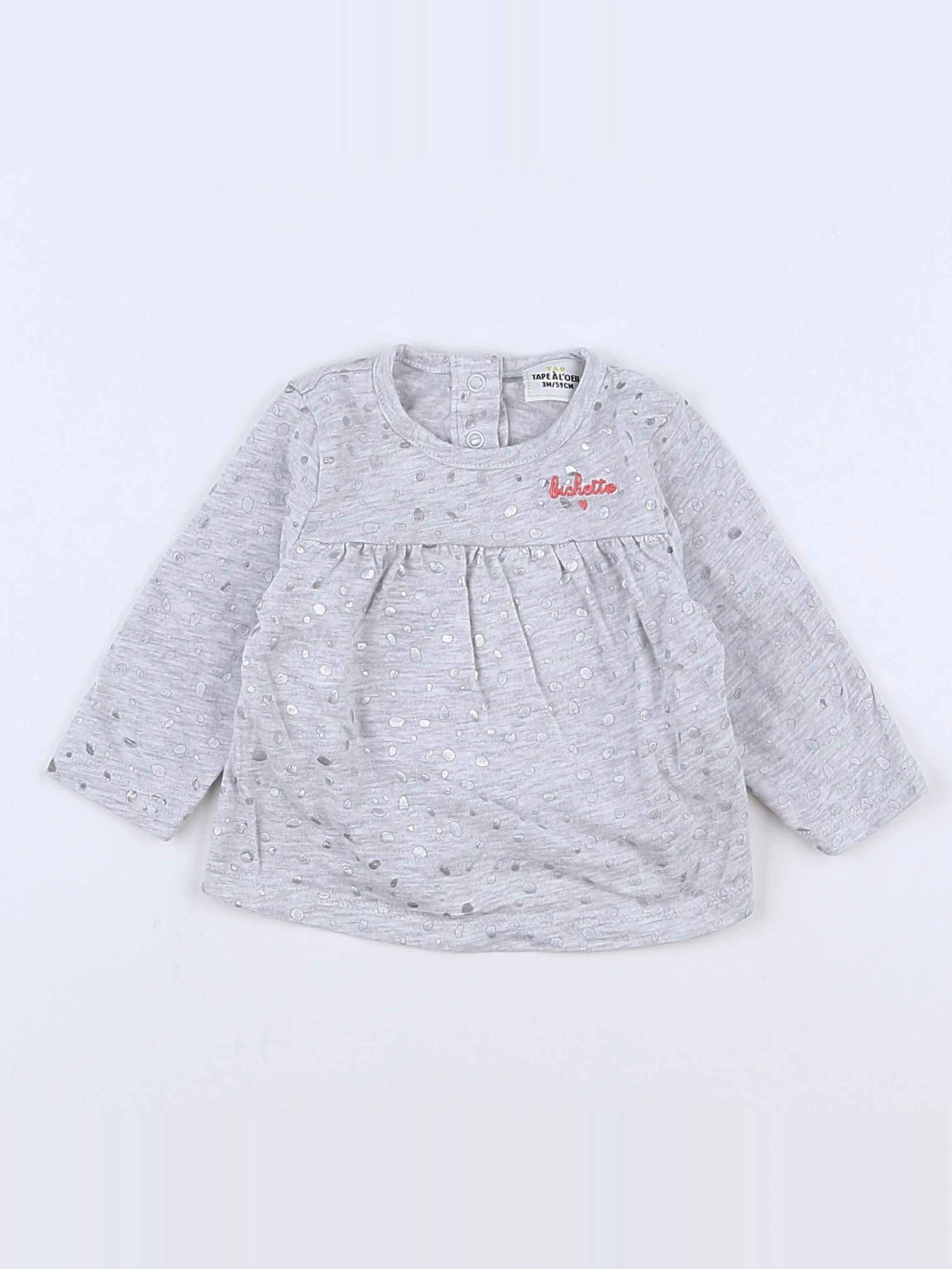 Tape à l'oeil - tee-shirt gris - 3 mois