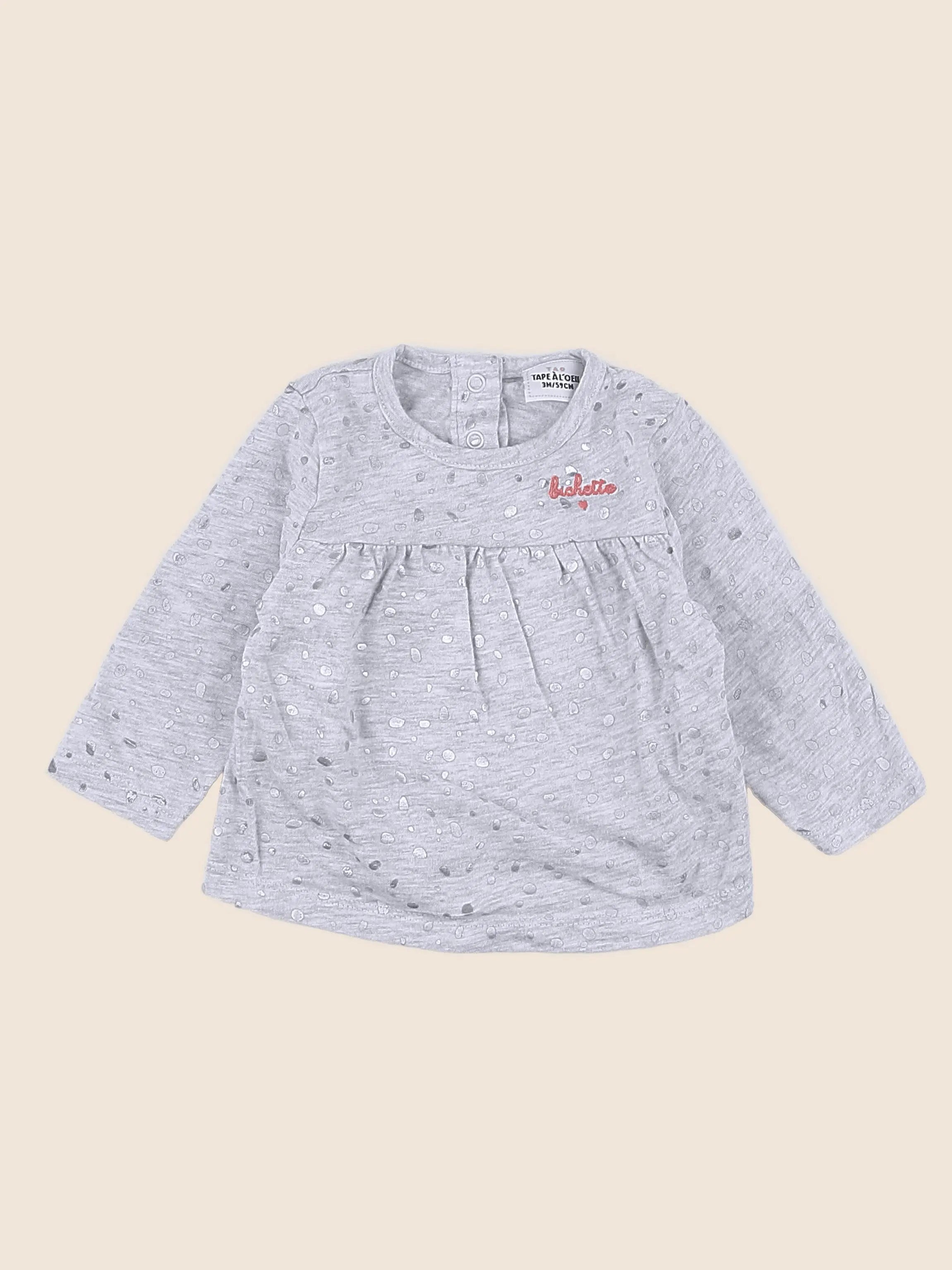 Tape à l'oeil - tee-shirt gris - 3 mois