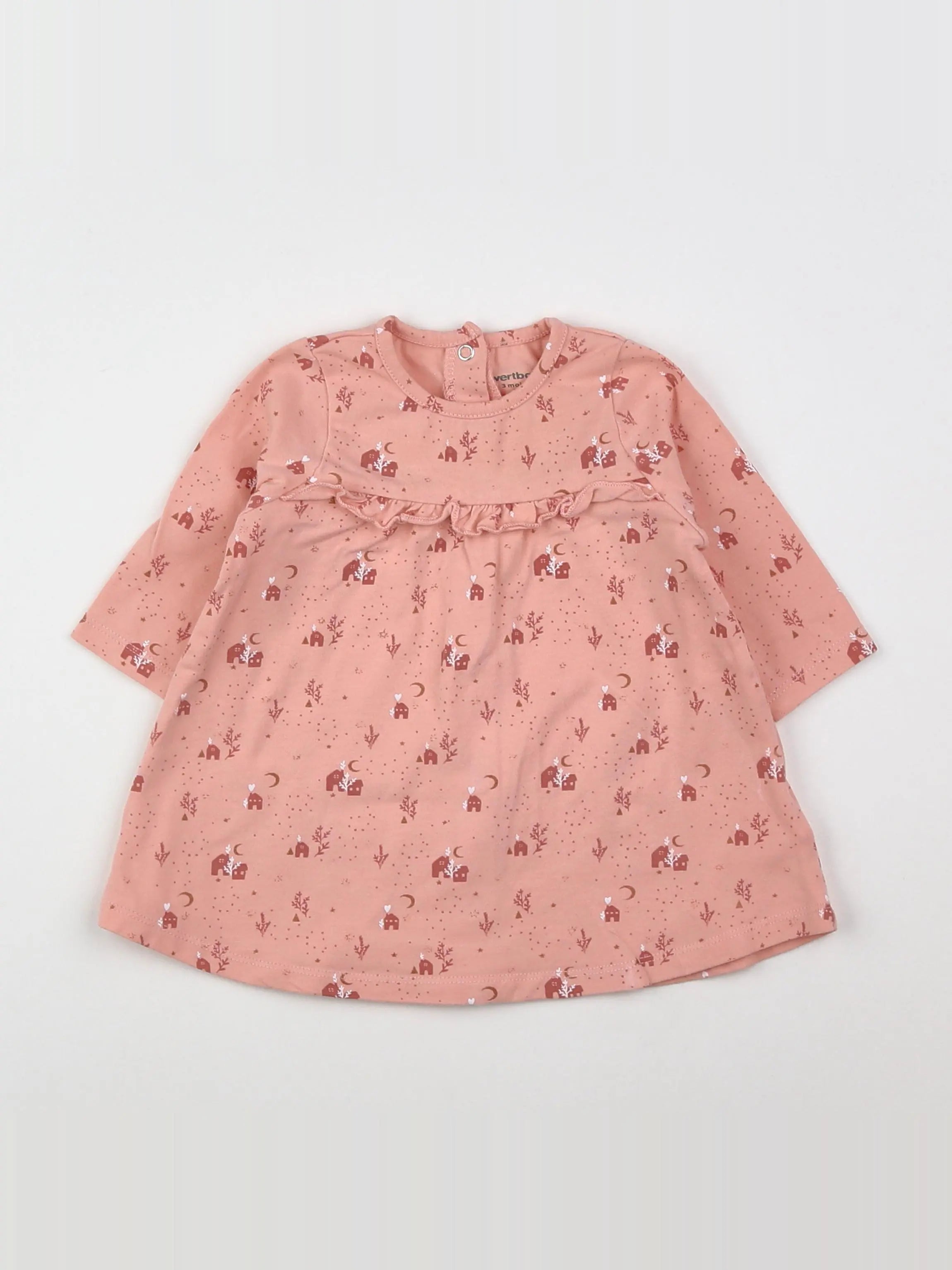 Vertbaudet - robe rose - 3 mois