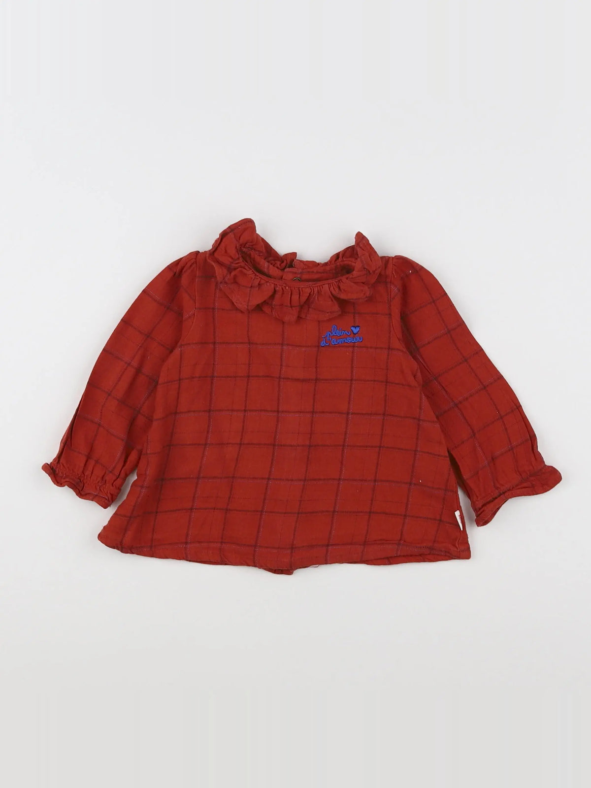 Catimini - blouse rouge - 12 mois