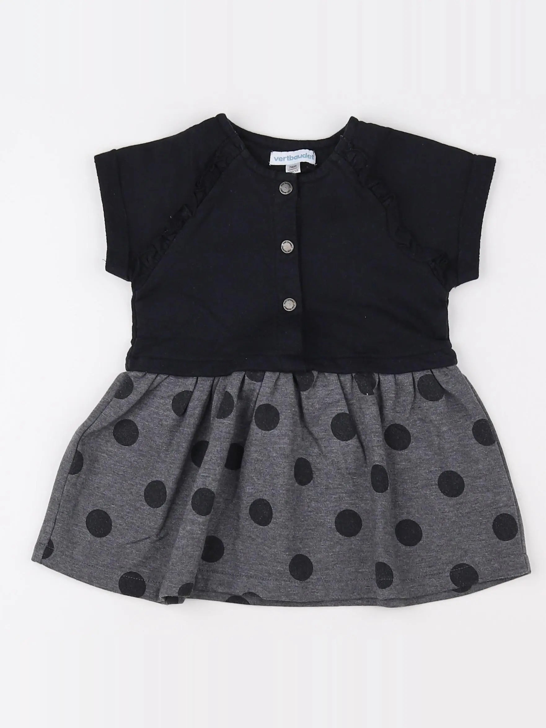 Vertbaudet - robe noir - 12 mois