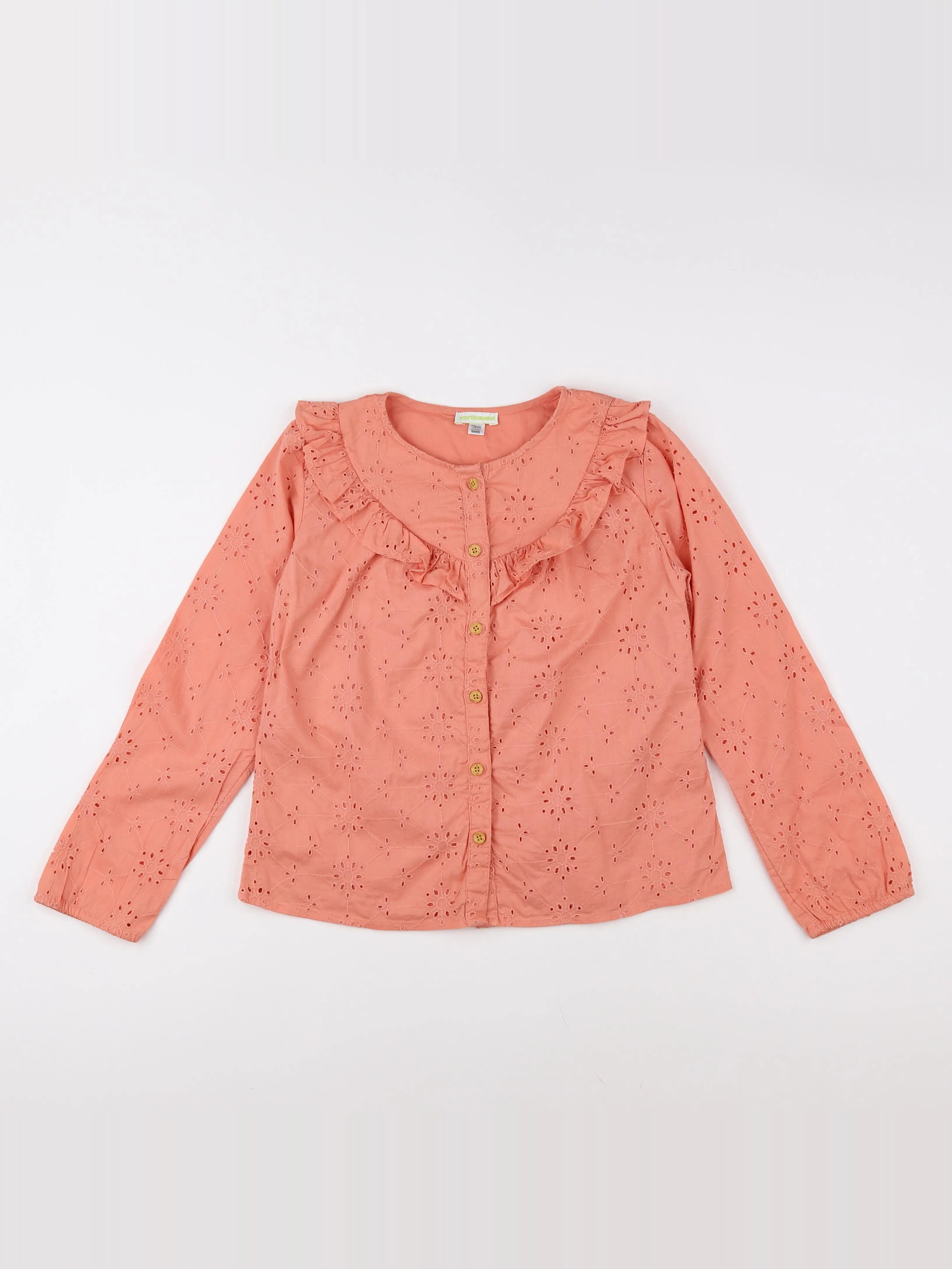 Vertbaudet - chemise orange - 9 ans