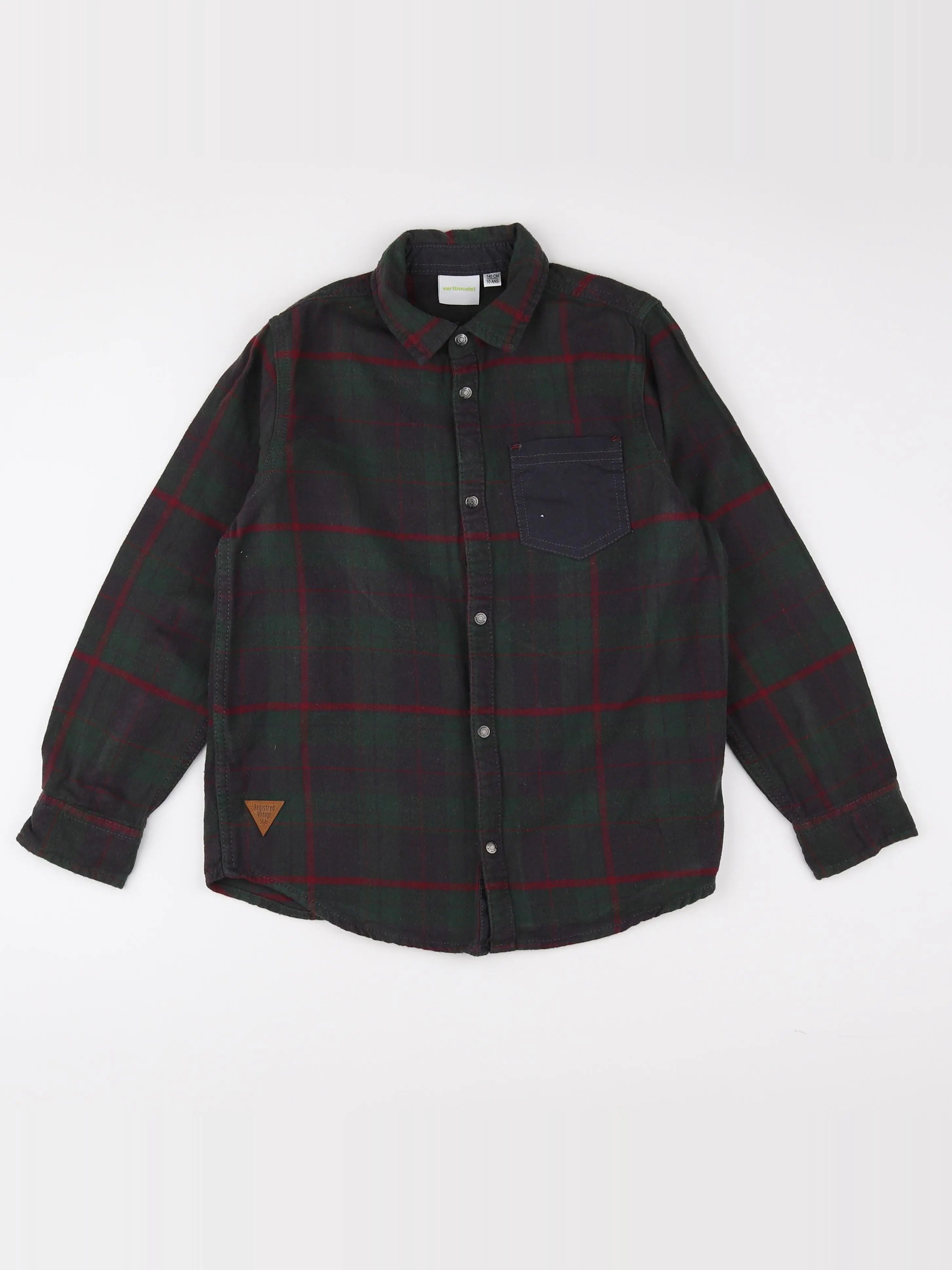 Vertbaudet - chemise multicolore - 10 ans