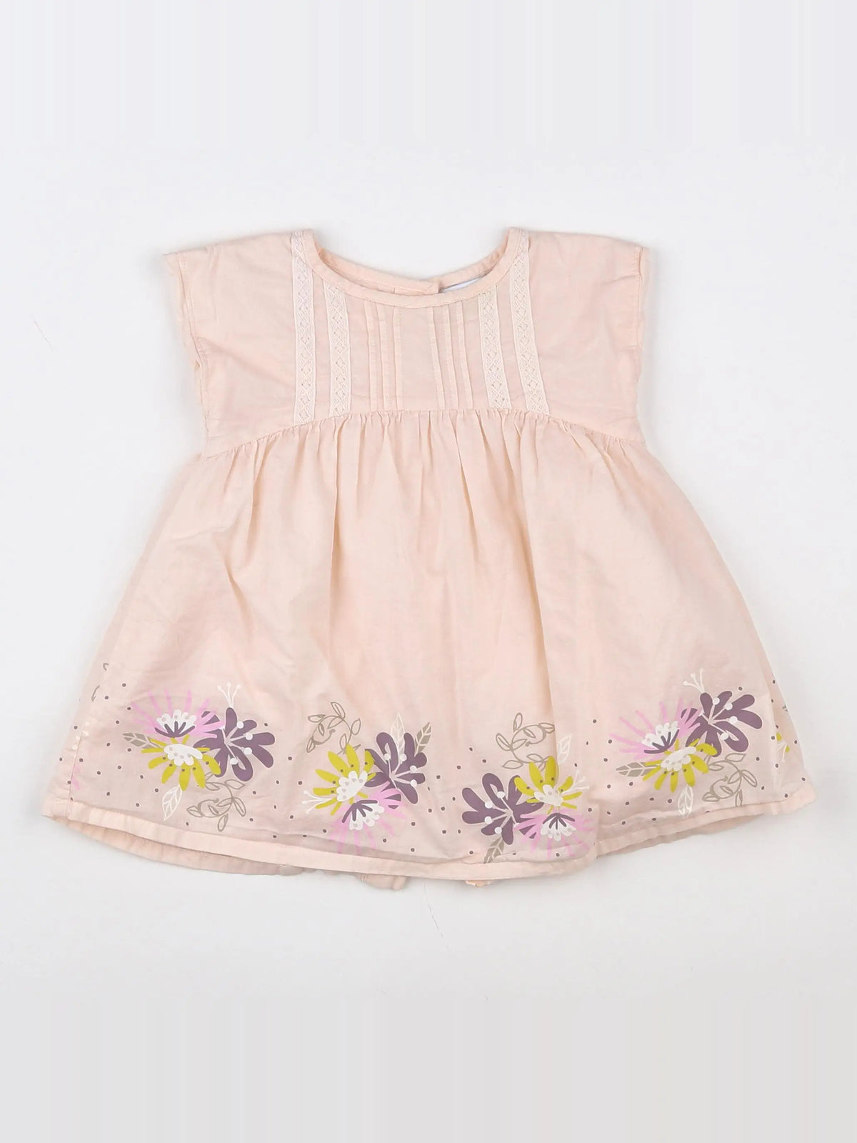 Vertbaudet - robe rose - 9 mois