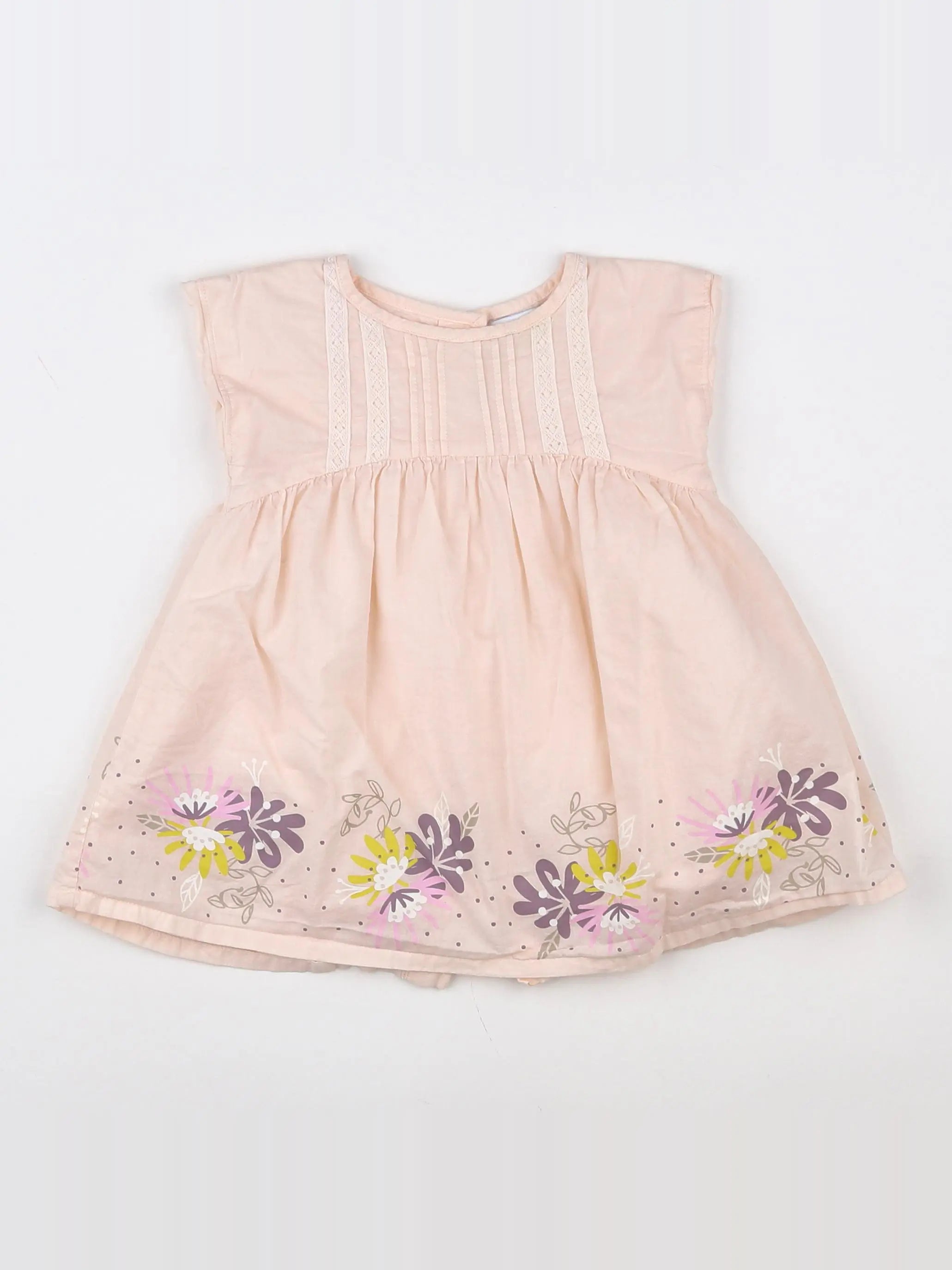 Vertbaudet - robe rose - 9 mois